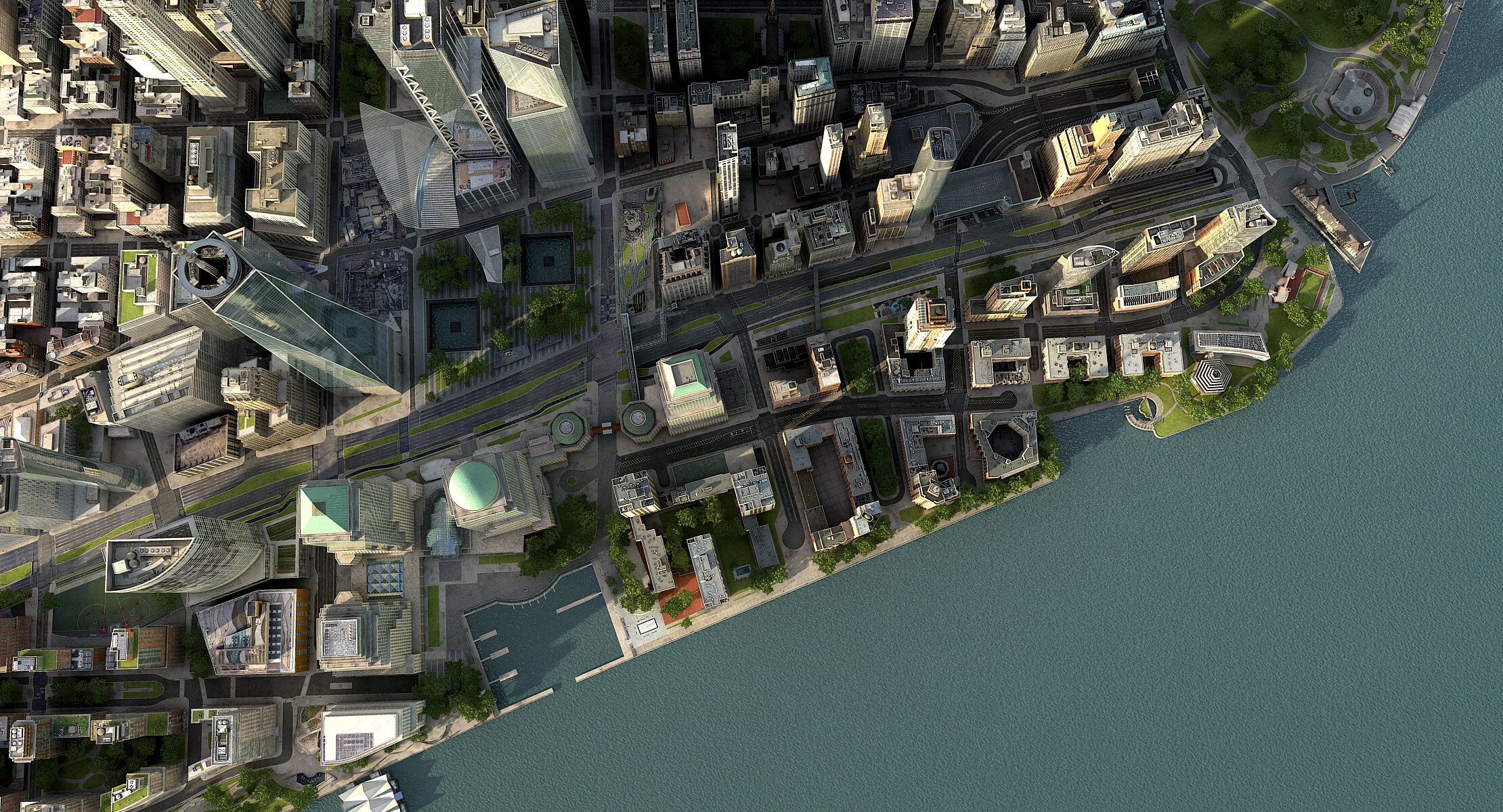 Manhattan Lower Low Poly 3D Model