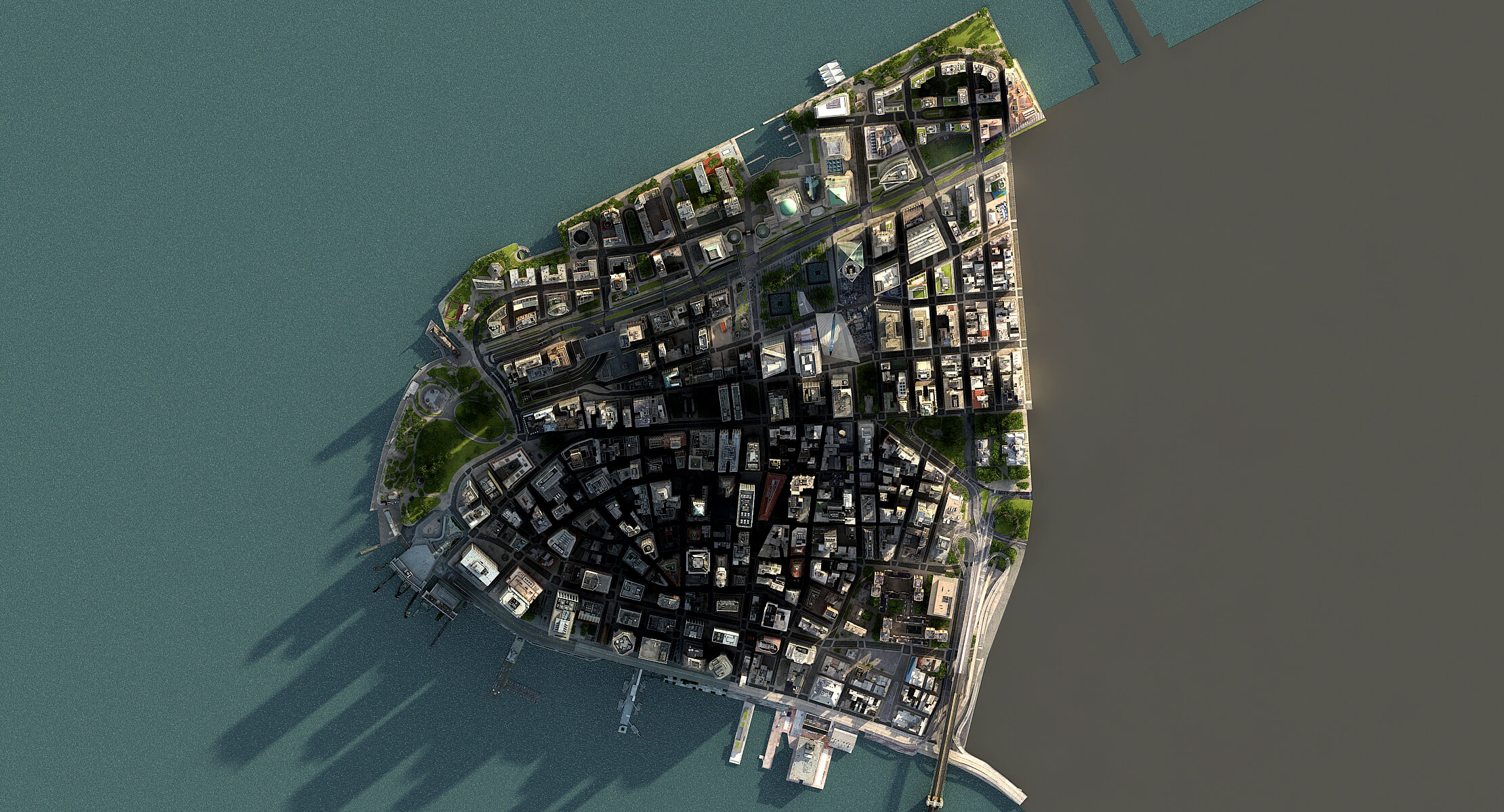 Manhattan Lower Low Poly 3D Model