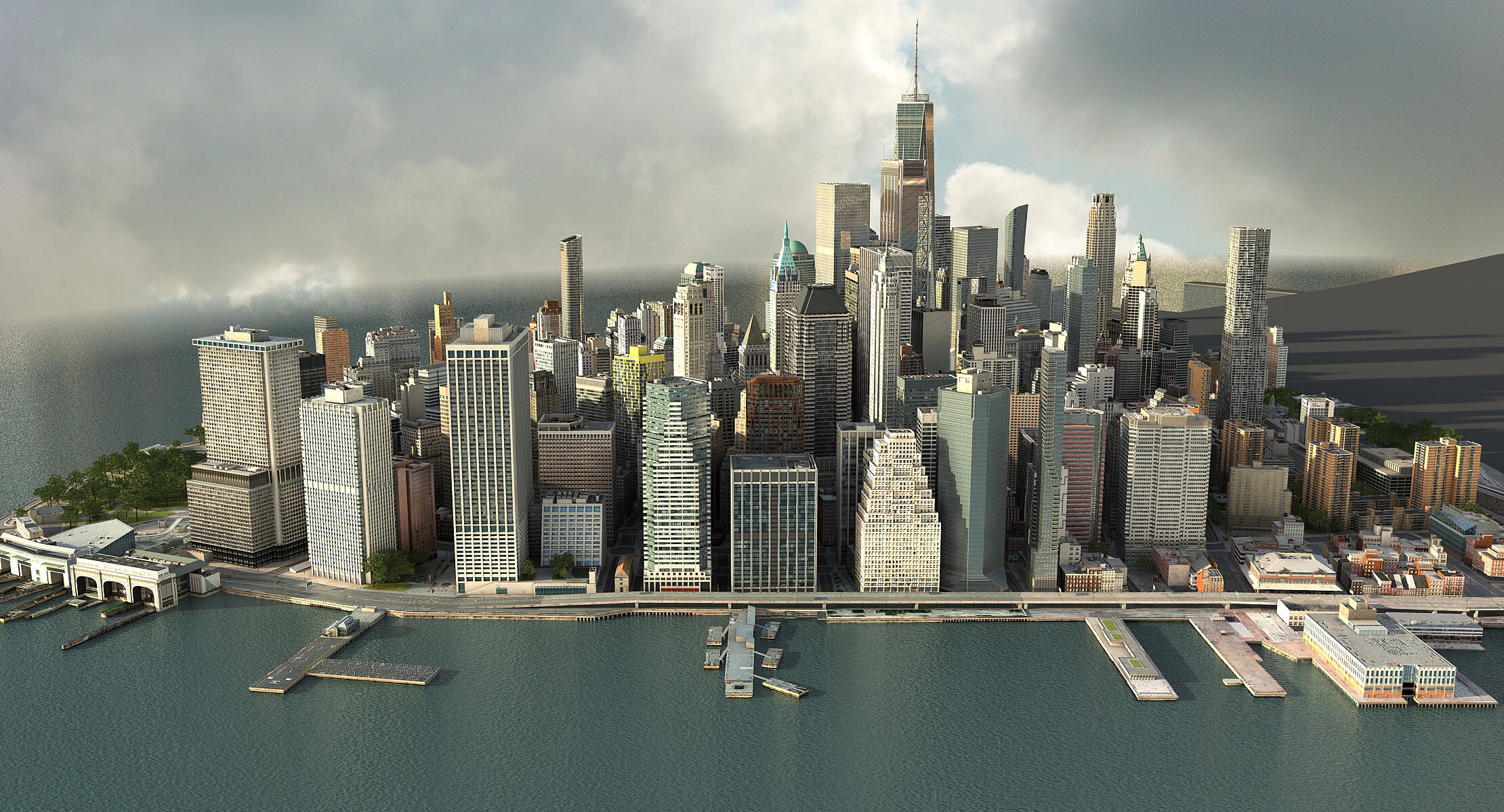 Manhattan Lower Low Poly 3D Model