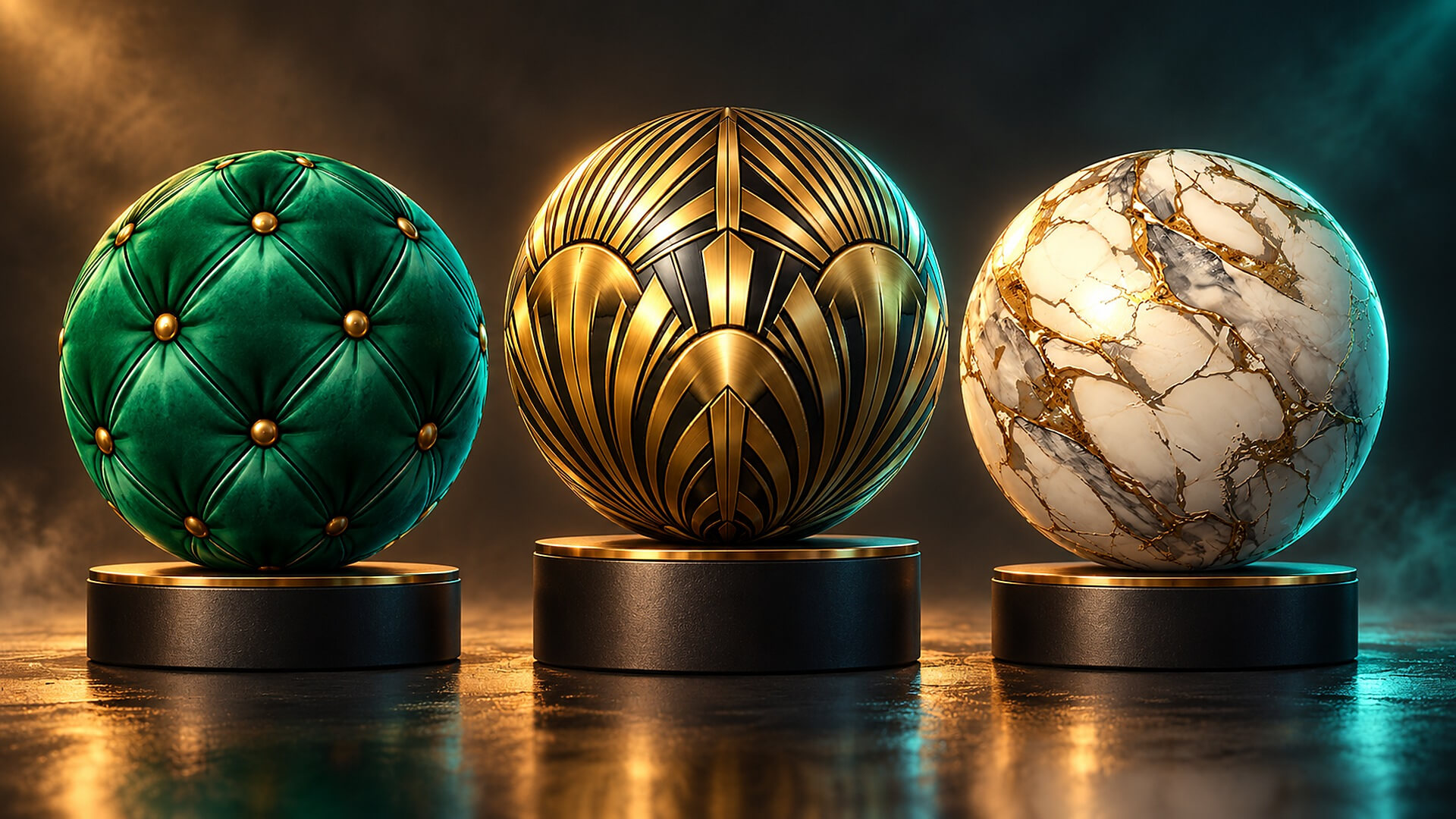Art Deco Luxury Interiors - 20 Stylised PBR Textures 3D Texture