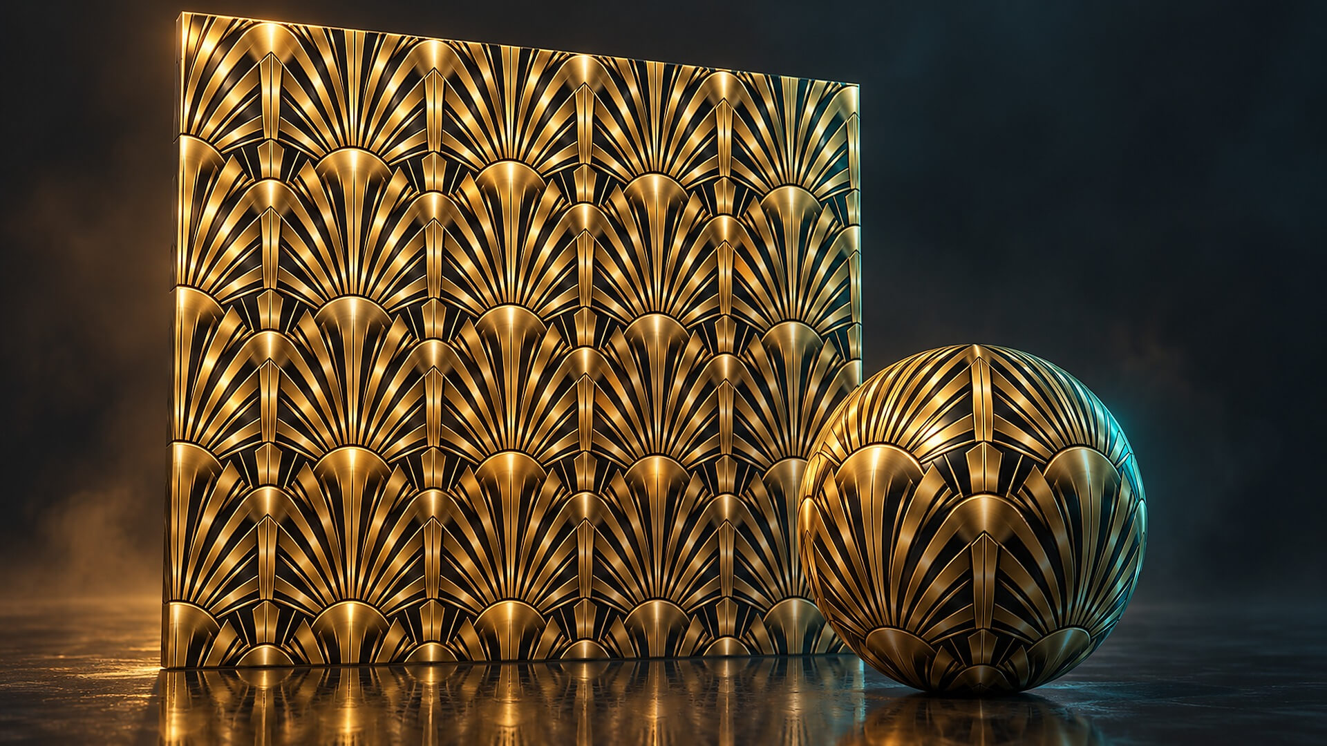 Art Deco Luxury Interiors - 20 Stylised PBR Textures 3D Texture