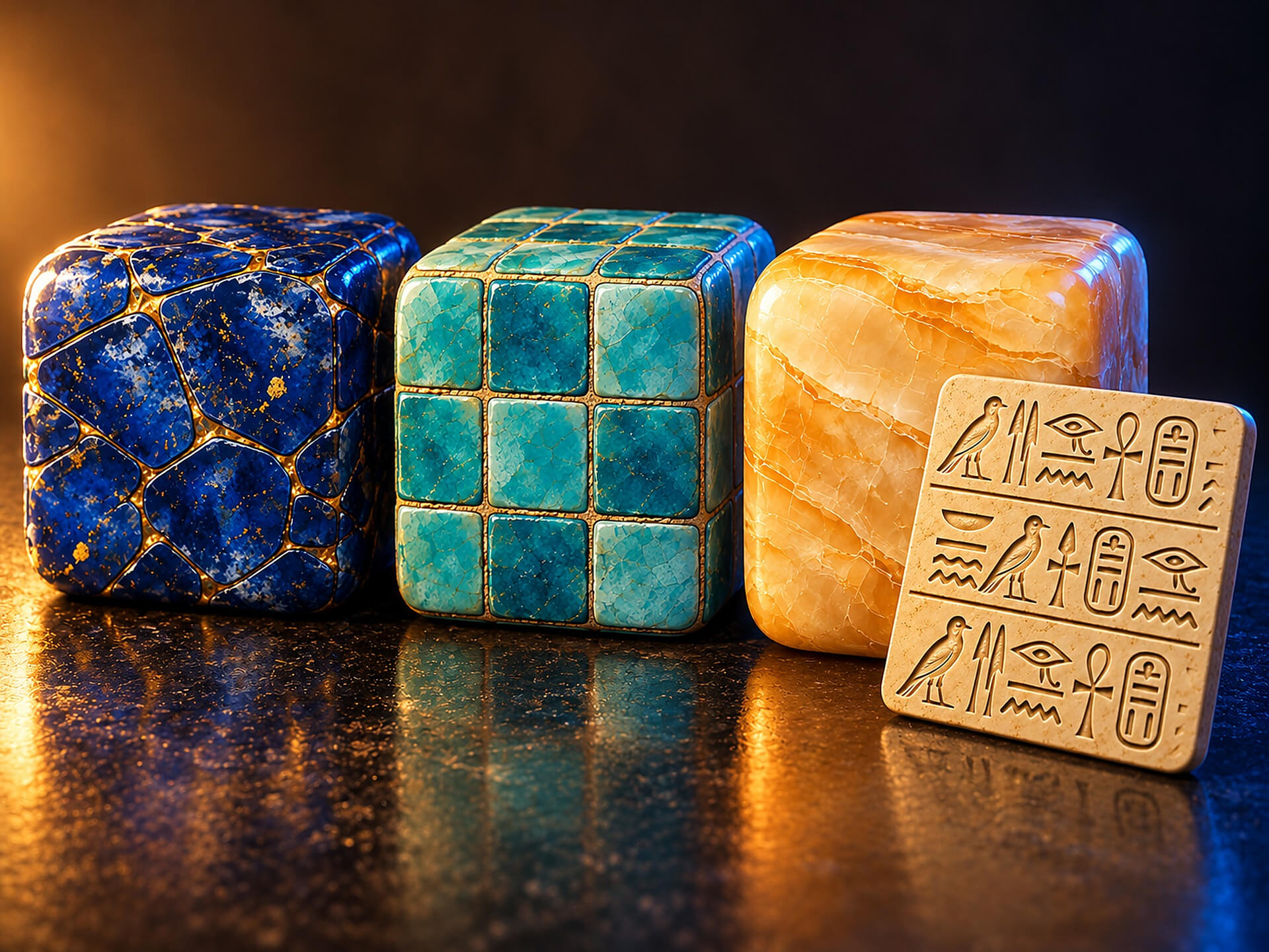 Egyptian Tomb Surfaces - 10 Stylised PBR Textures 3D Texture