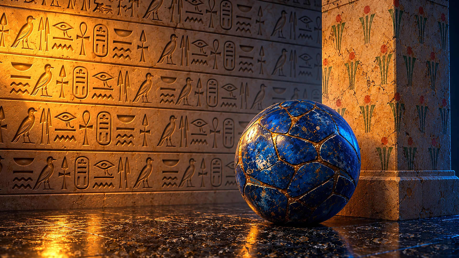 Egyptian Tomb Surfaces - 10 Stylised PBR Textures 3D Texture