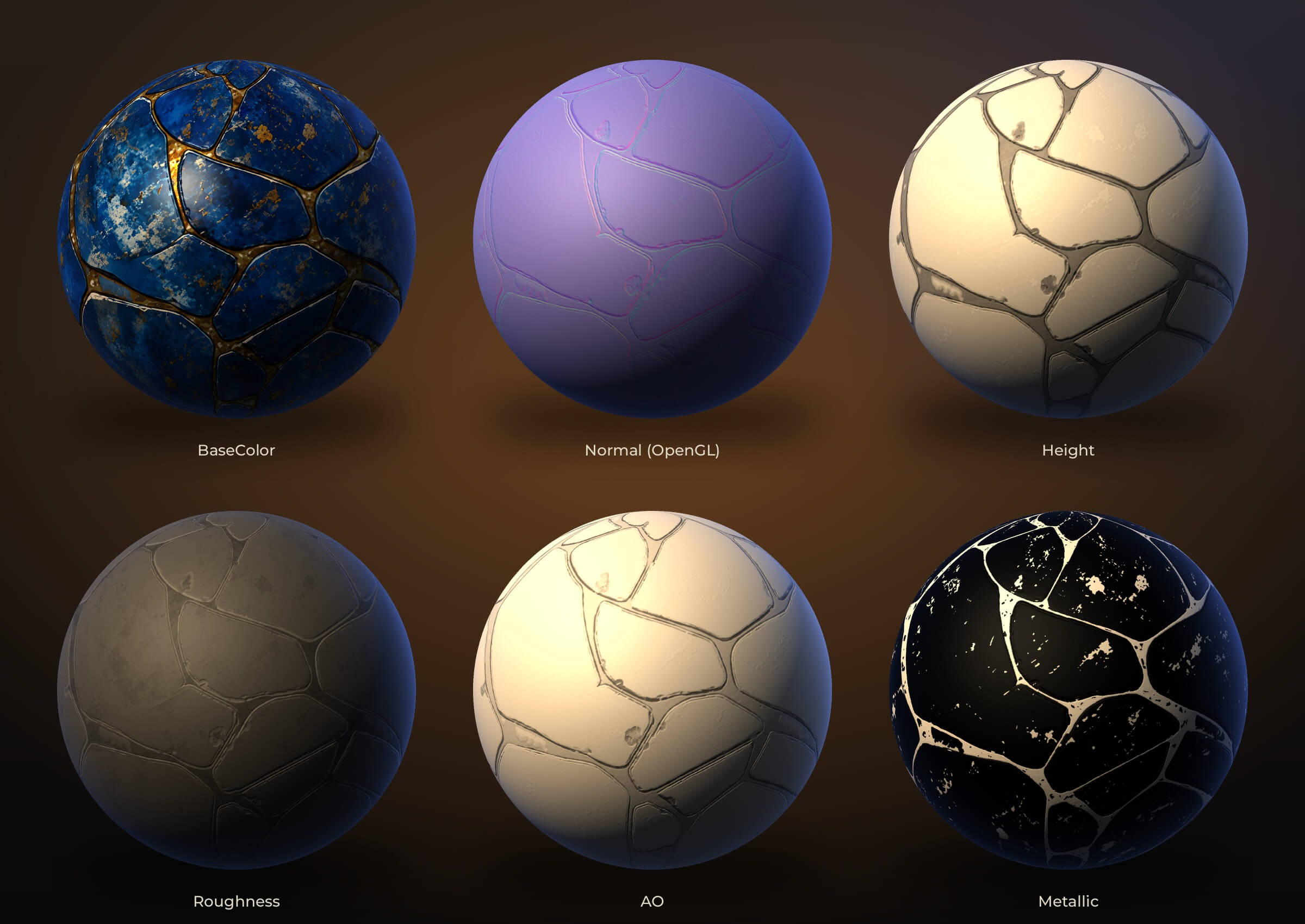 Egyptian Tomb Surfaces - 10 Stylised PBR Textures 3D Texture