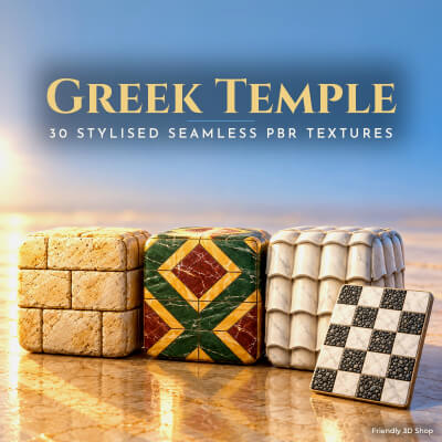 Greek Temple - 30 Stylised PBR Textures
