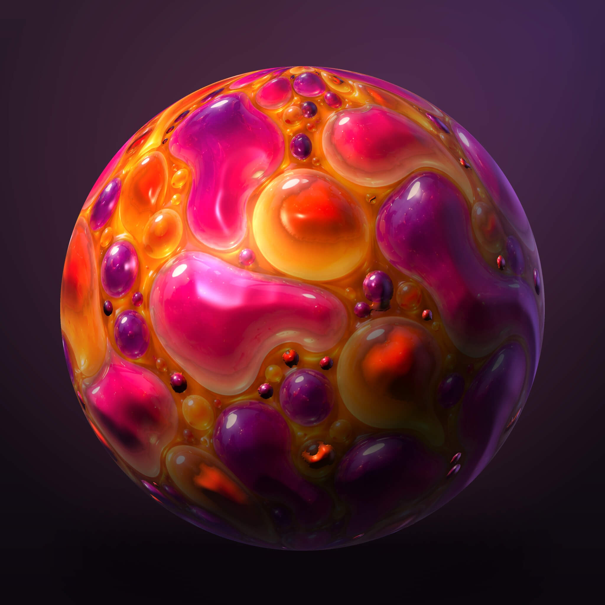 Lava Lamp Blobs - Free Stylised PBR Texture 3D Texture