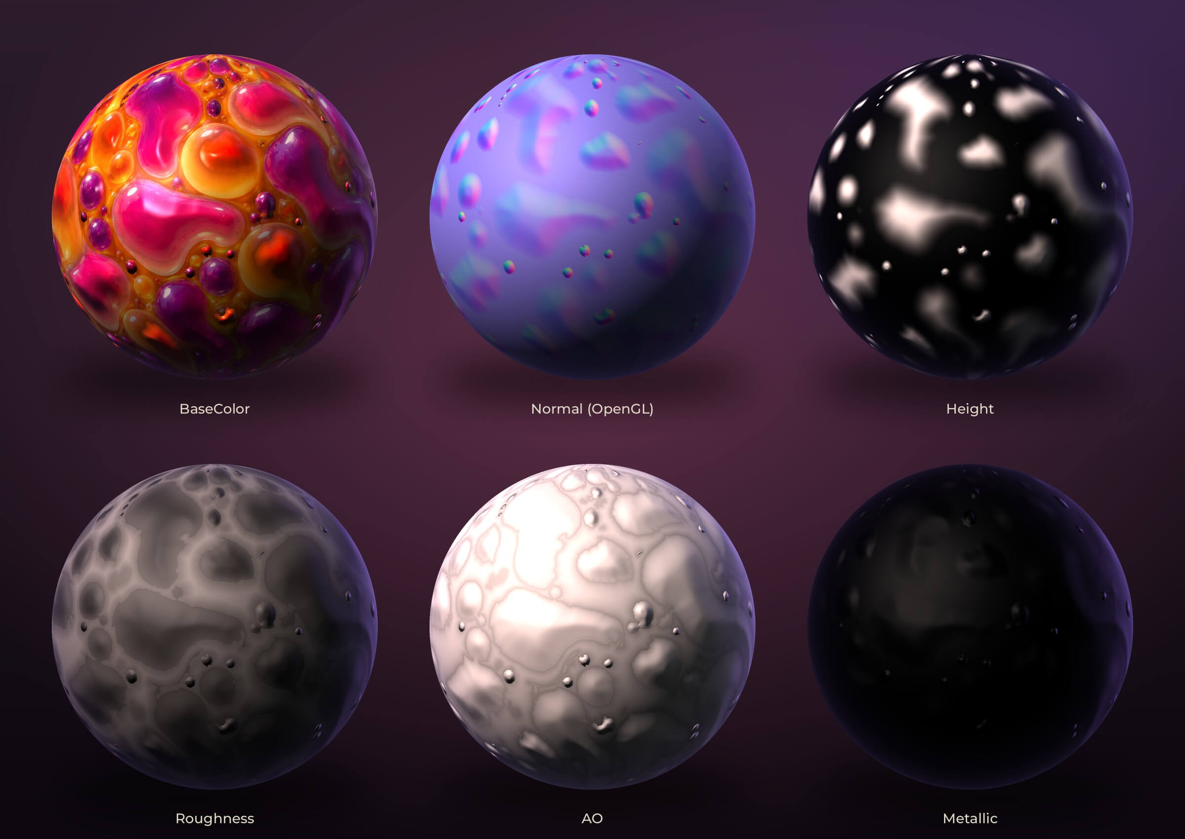 Lava Lamp Blobs - Free Stylised PBR Texture 3D Texture