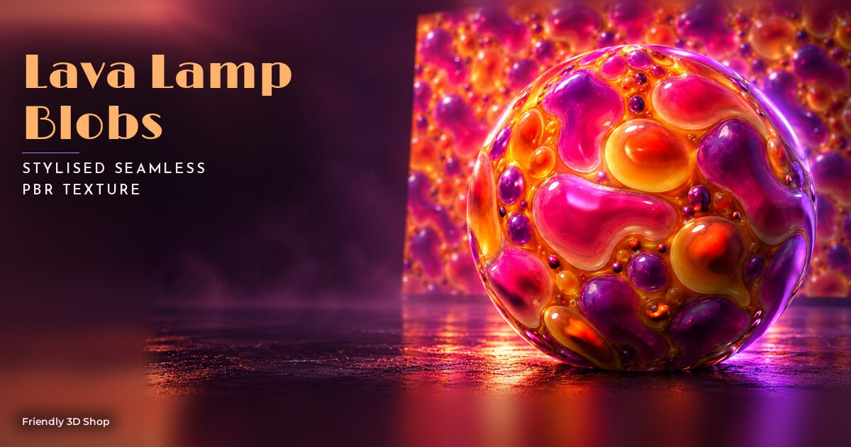 Lava Lamp Blobs - Free Stylised PBR Texture 3D Texture