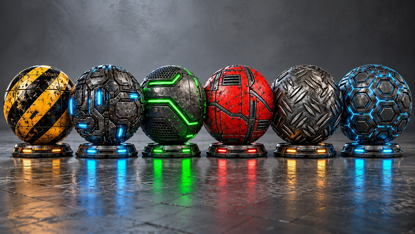Sci-Fi Panels & Surfaces Texture Pack - 20 PBR Materials 3D Texture