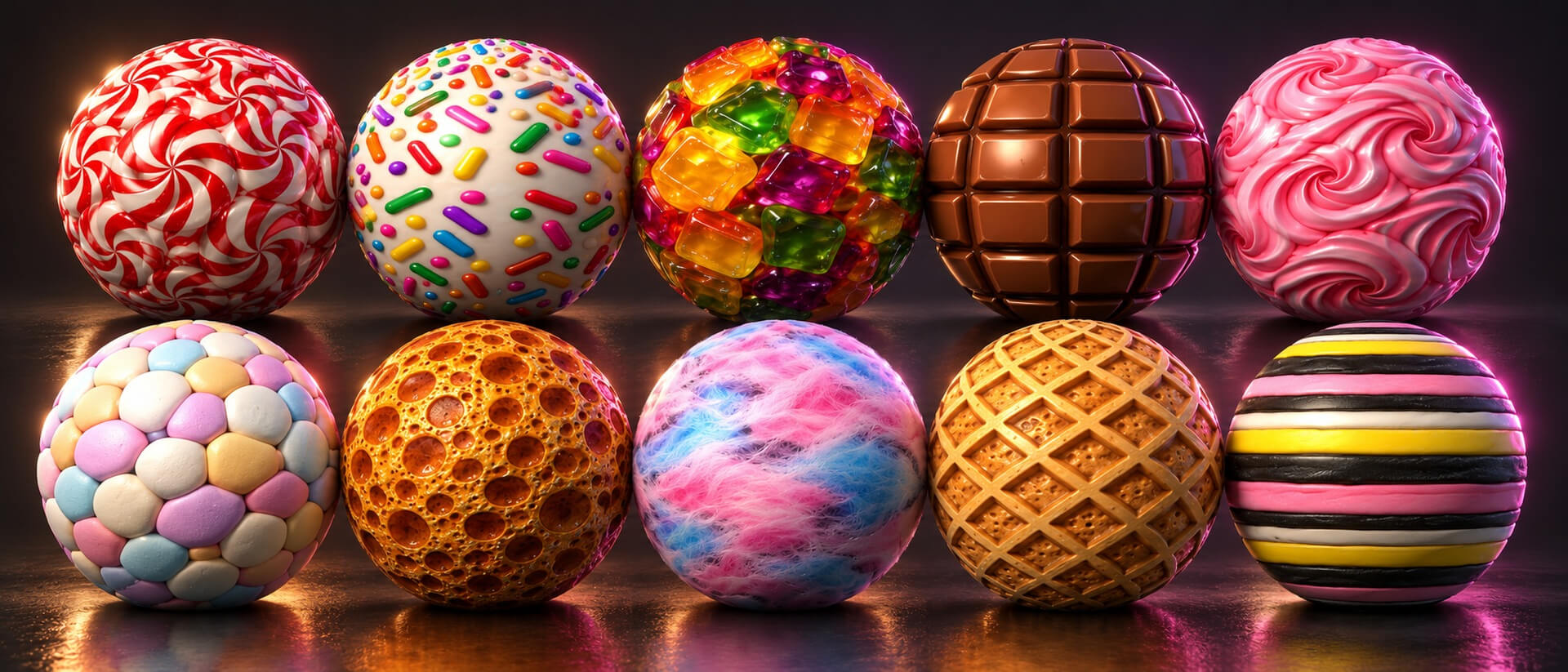Sweet Shop Surfaces Texture Pack - 10 Stylised PBR 3D Texture