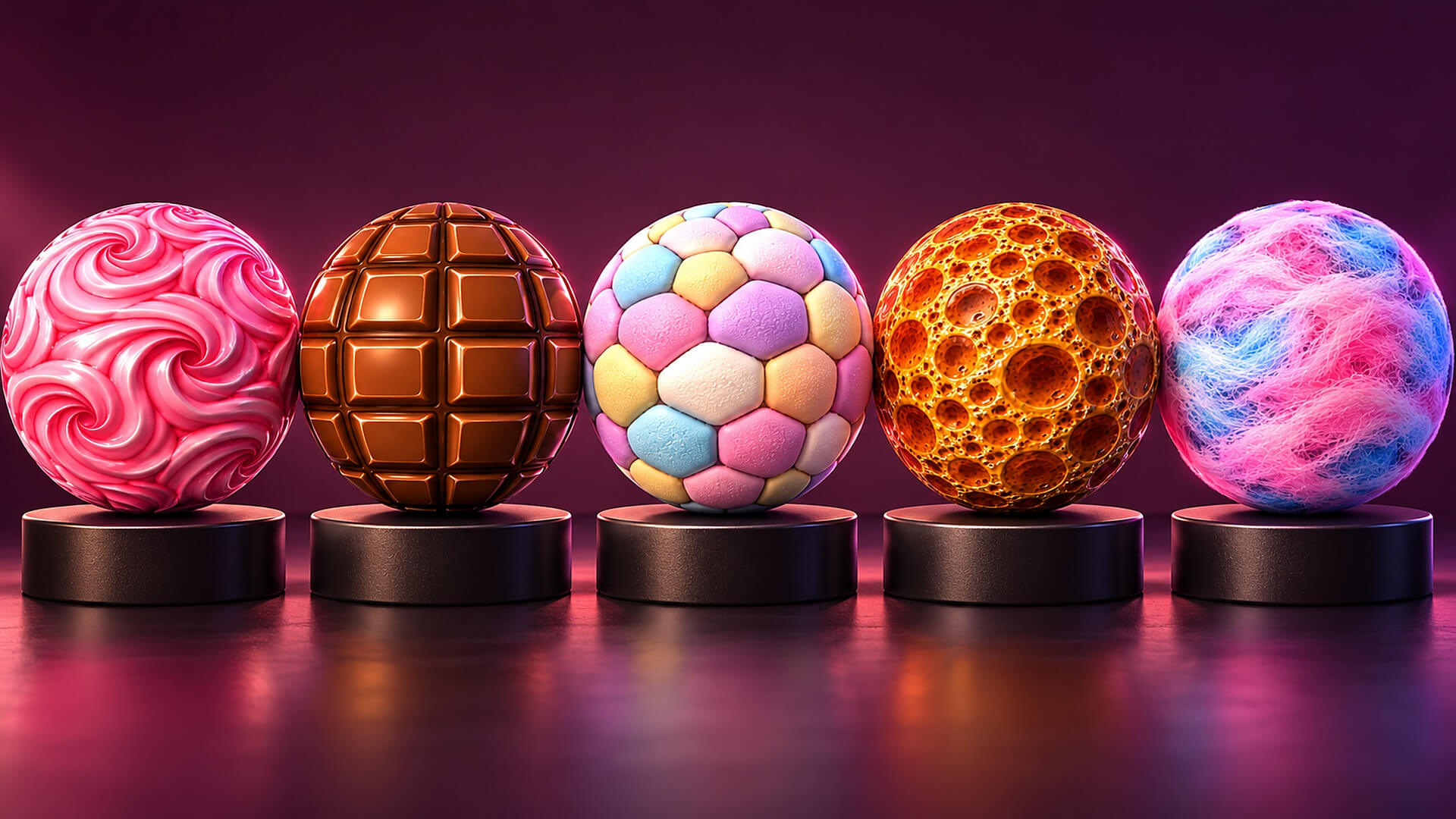 Sweet Shop Surfaces Texture Pack - 10 Stylised PBR 3D Texture