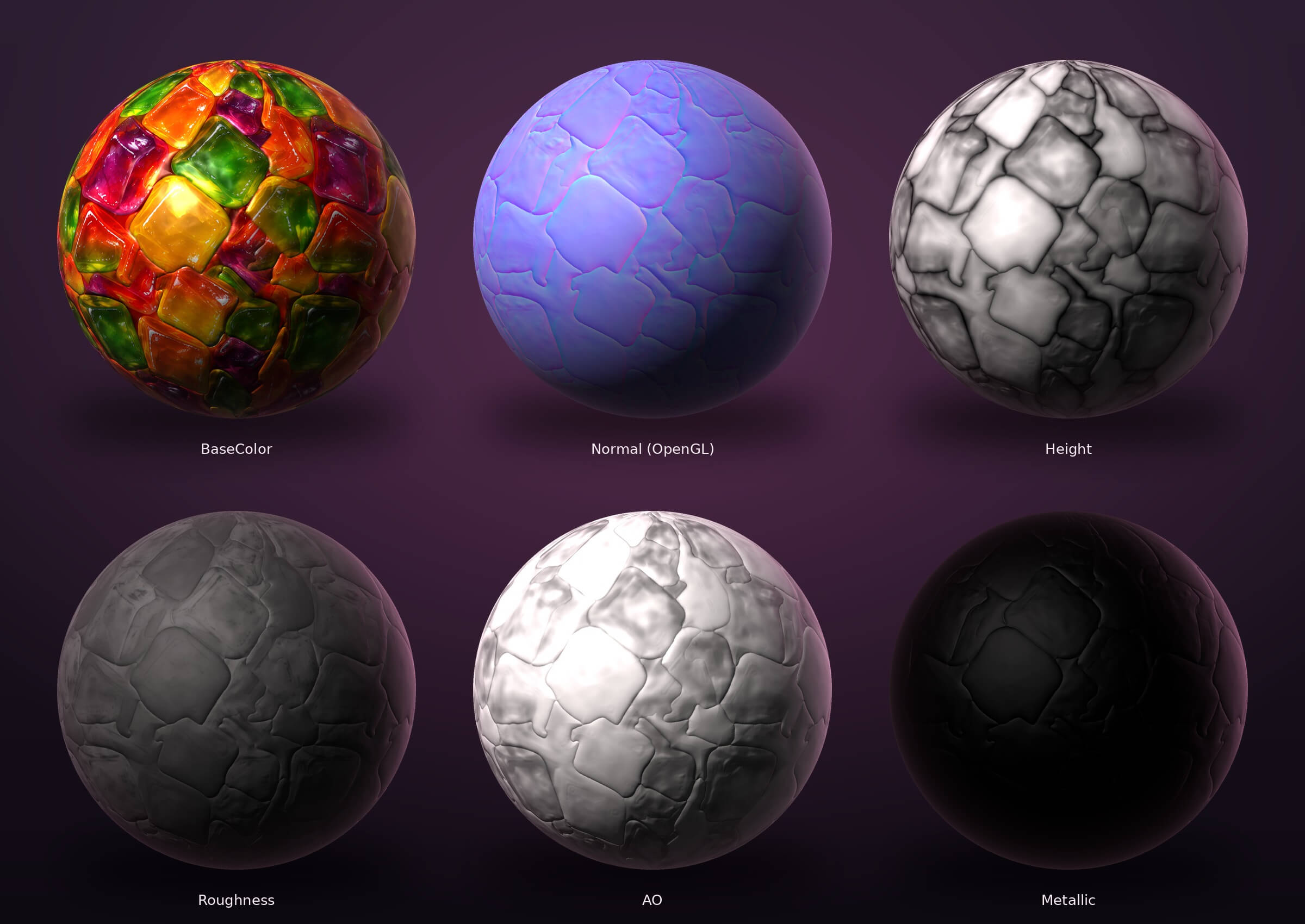 Sweet Shop Surfaces Texture Pack - 10 Stylised PBR 3D Texture