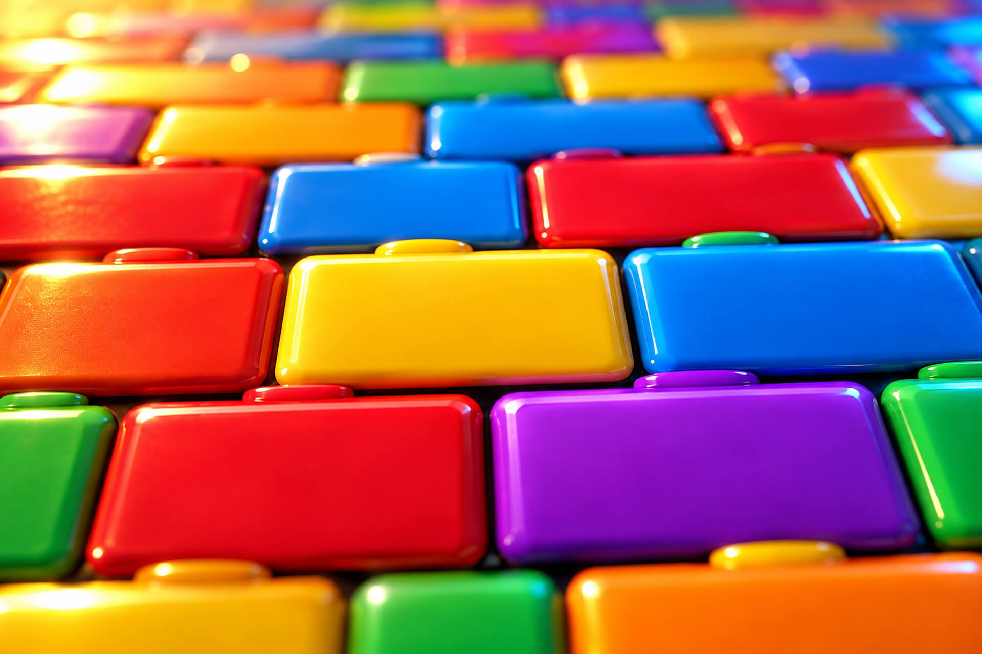 Toy Box Bricks and Plastic - 30 Stylised PBR Textures 3D Texture