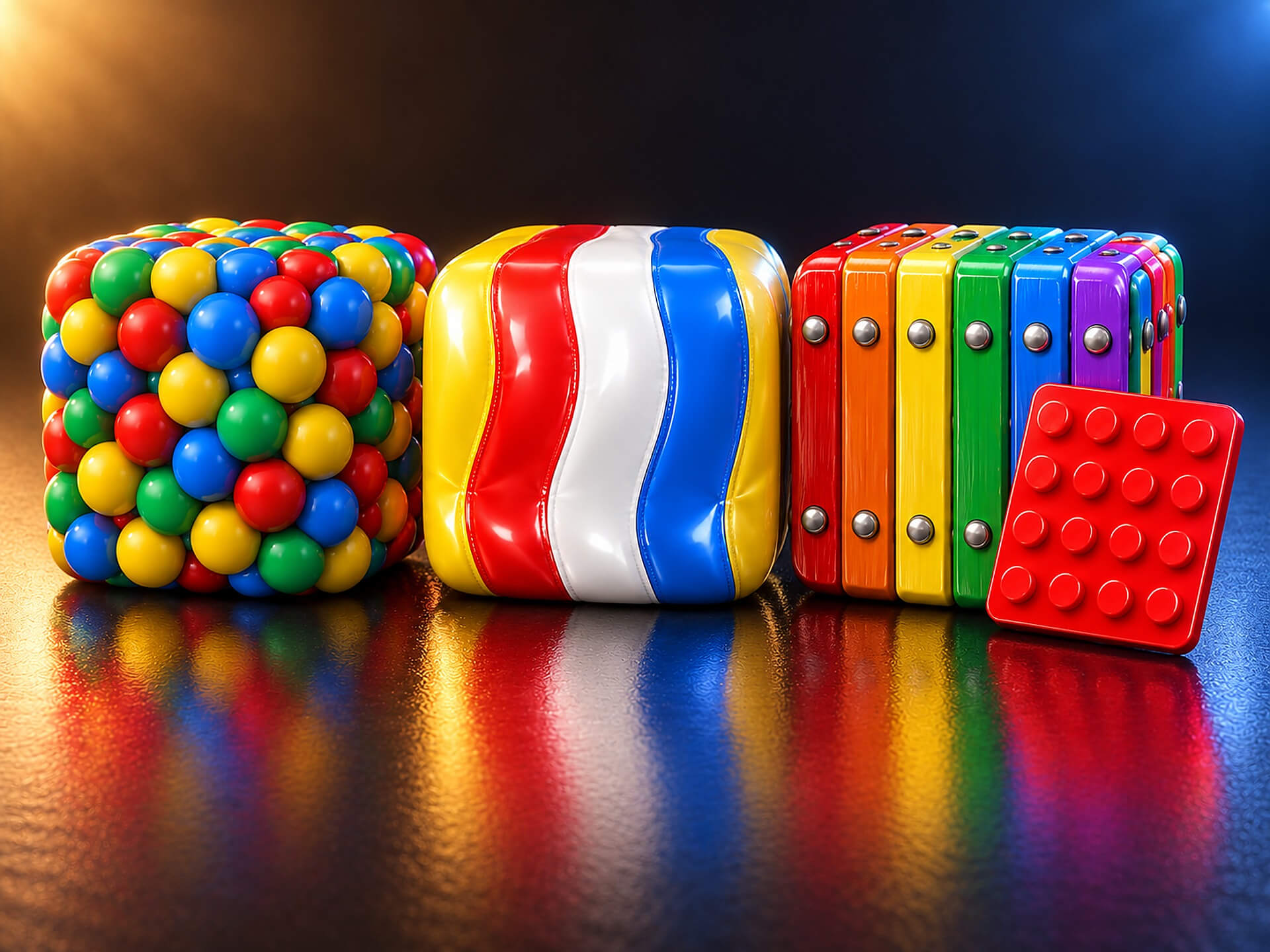 Toy Box Bricks and Plastic - 30 Stylised PBR Textures 3D Texture