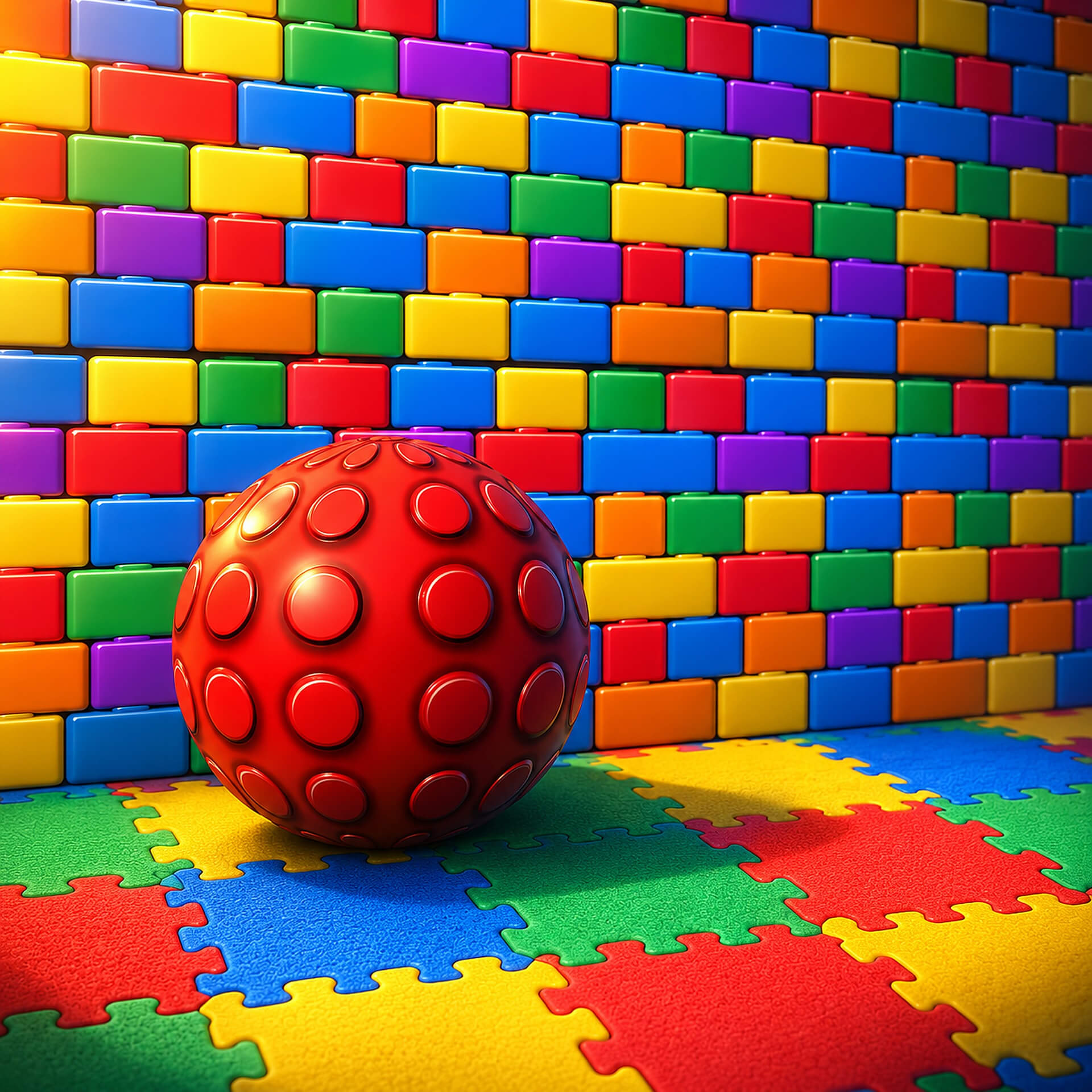 Toy Box Bricks and Plastic - 30 Stylised PBR Textures 3D Texture