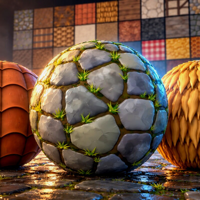 Village & Medieval Habitats Texture Pack - 100 Stylised