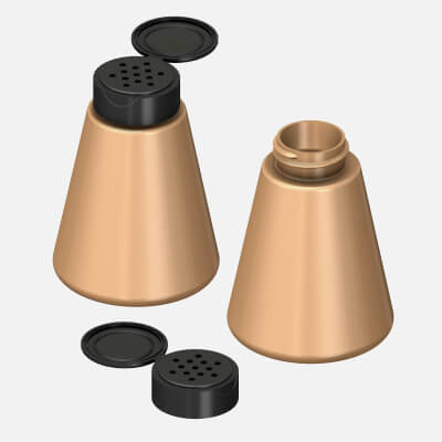 Bottle with Perforated Cap