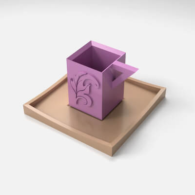 Cup and Tray Set