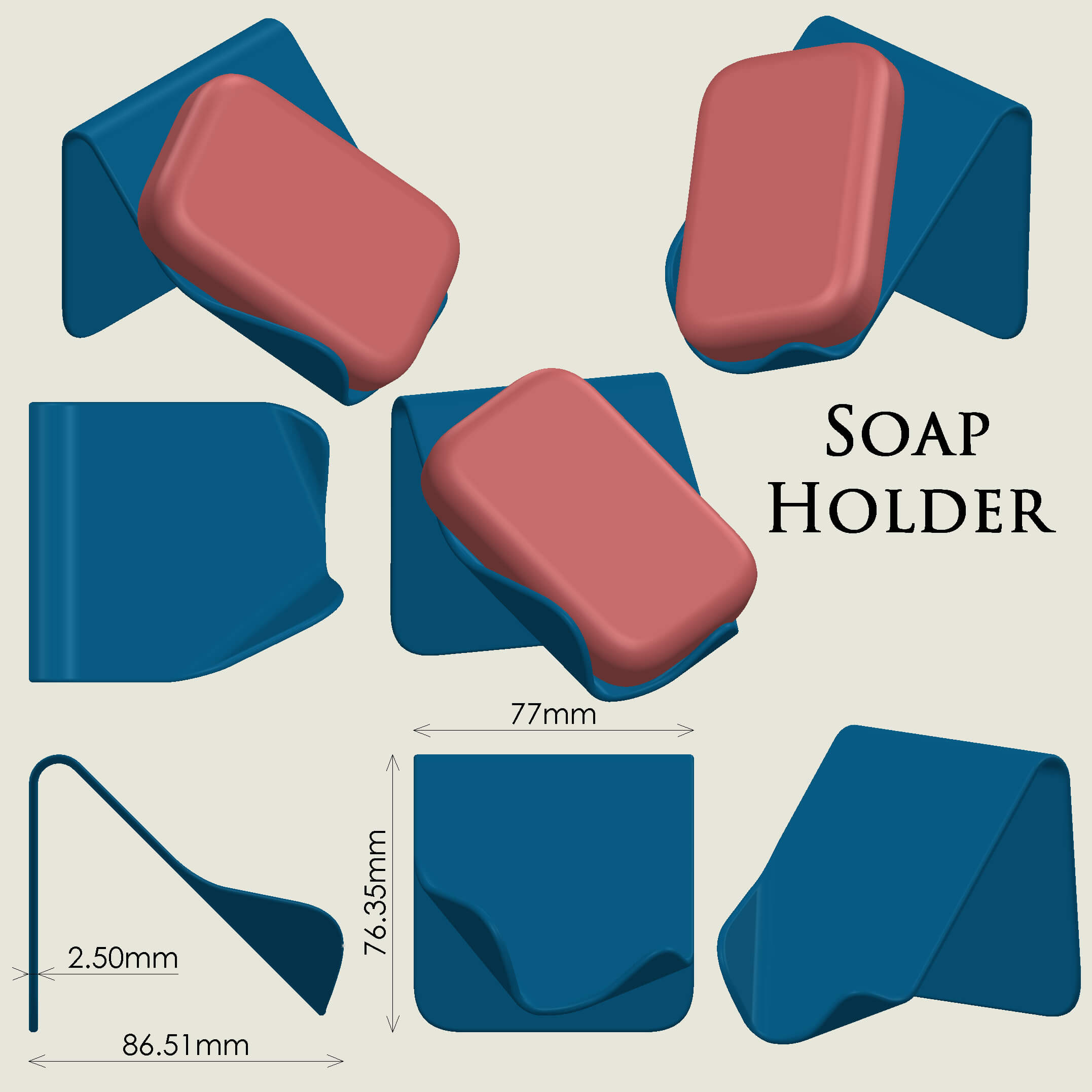 Printable Soap Holder 3D Model