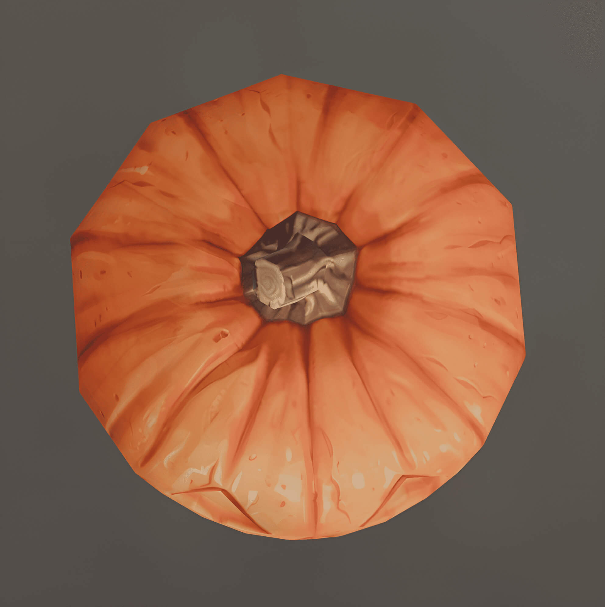 Low Poly Halloween Jack o Lantern Pumpkin 3D Model