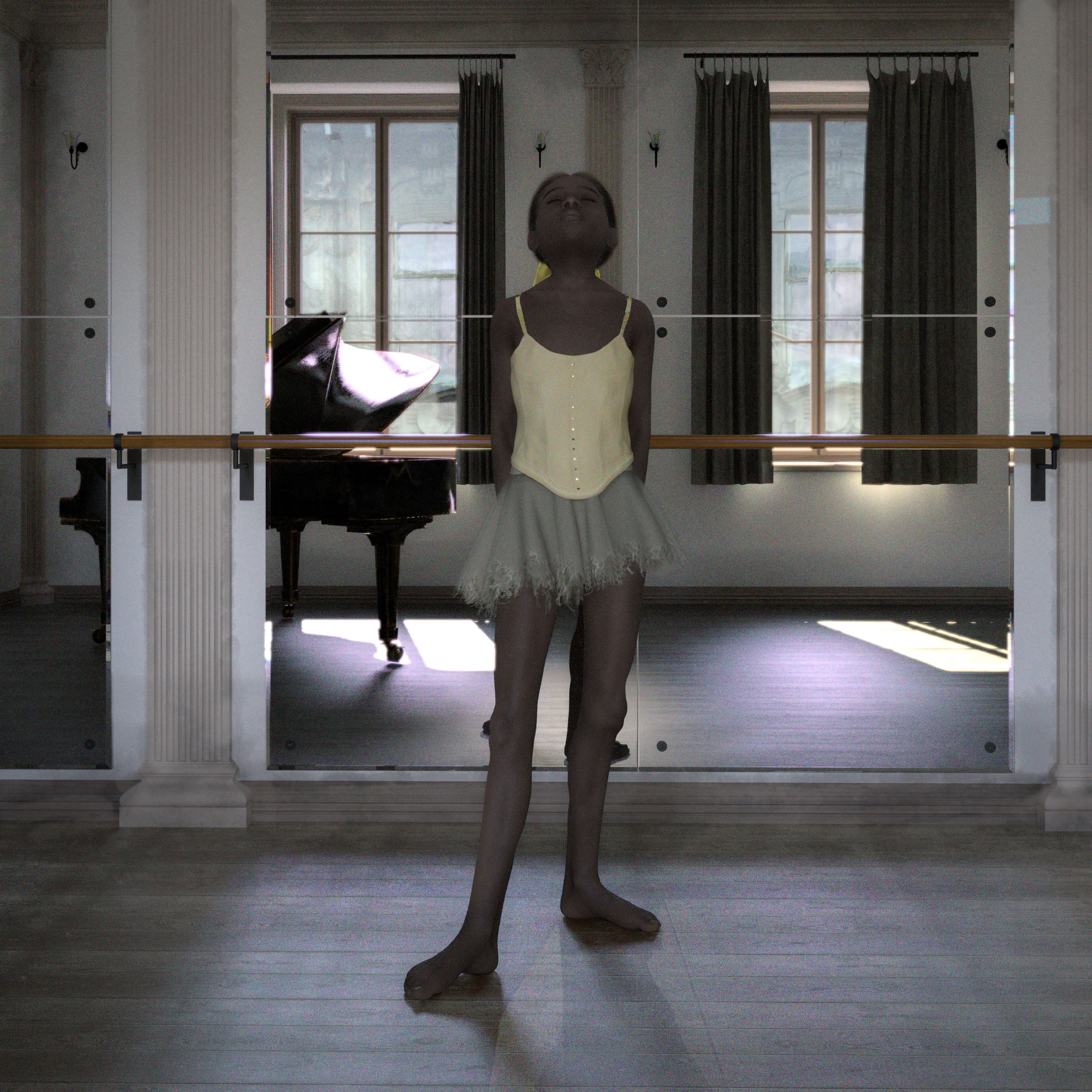 La Petite Danseuse de Quatorze Ans 3D Render, Digital Artwork by gagorderRH