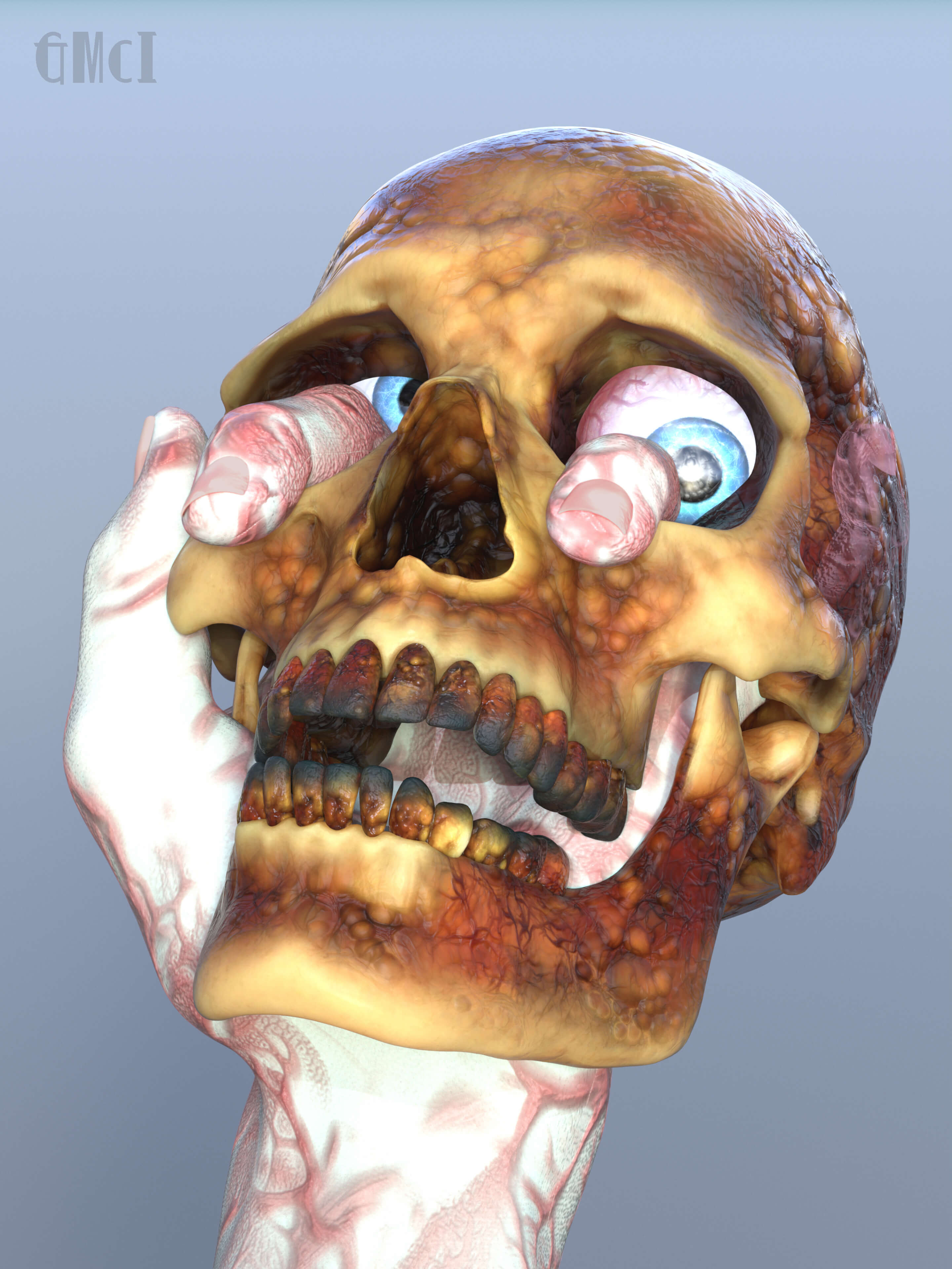 Alas Poor Yorick 3D Render, Digital Artwork by GeeMac