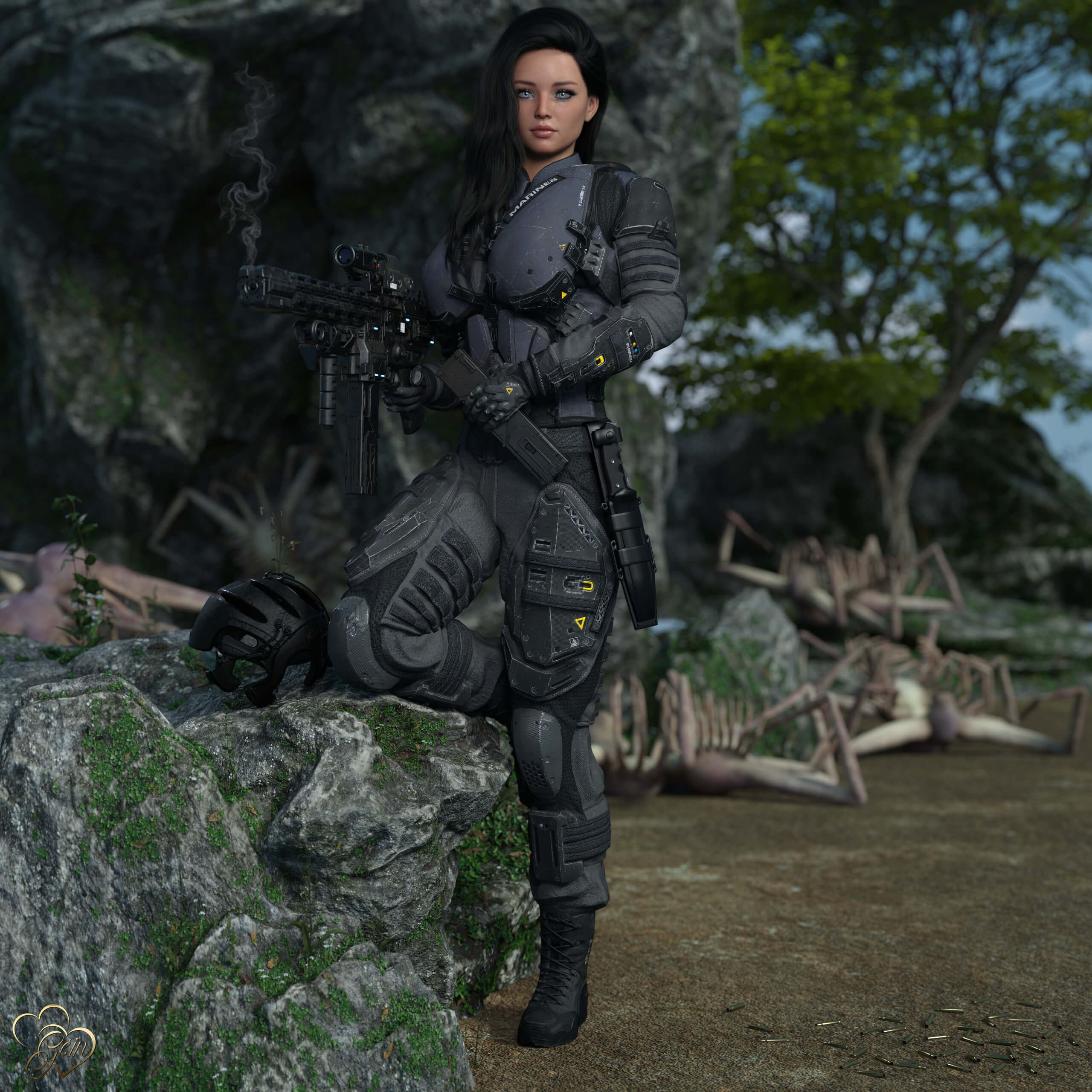 Just Another Bug Hunt 3D Render, Digital Artwork by Gein