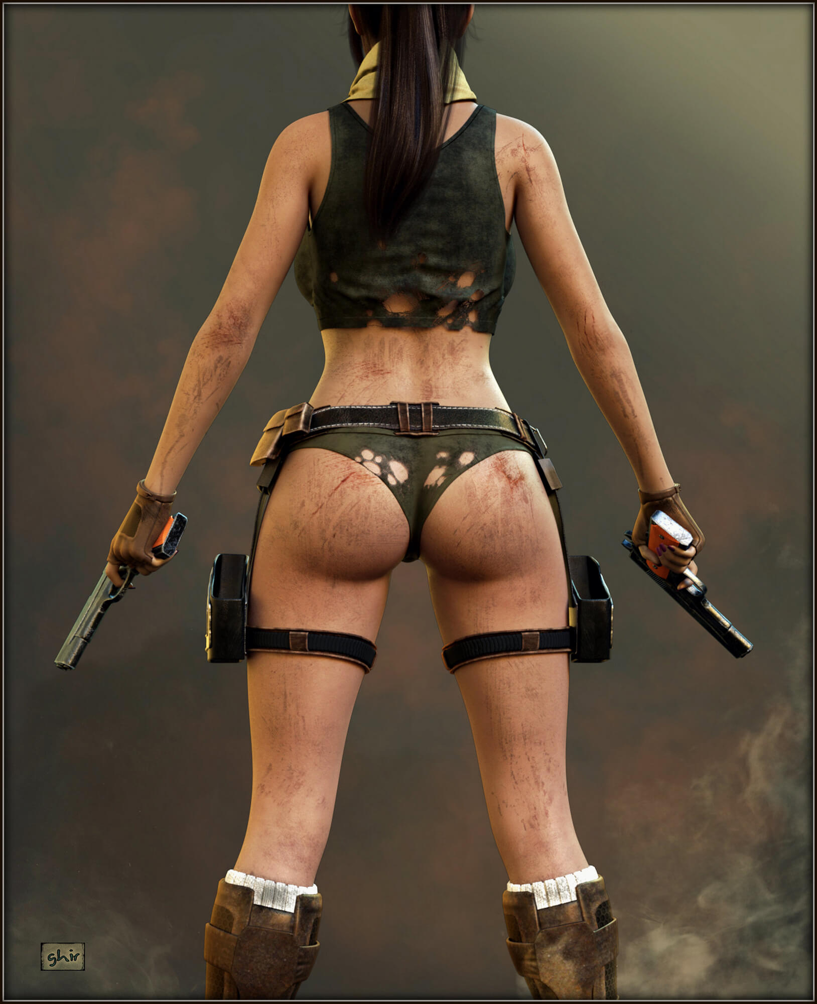 Lara 3D Render, Digital Artwork by ghirazz