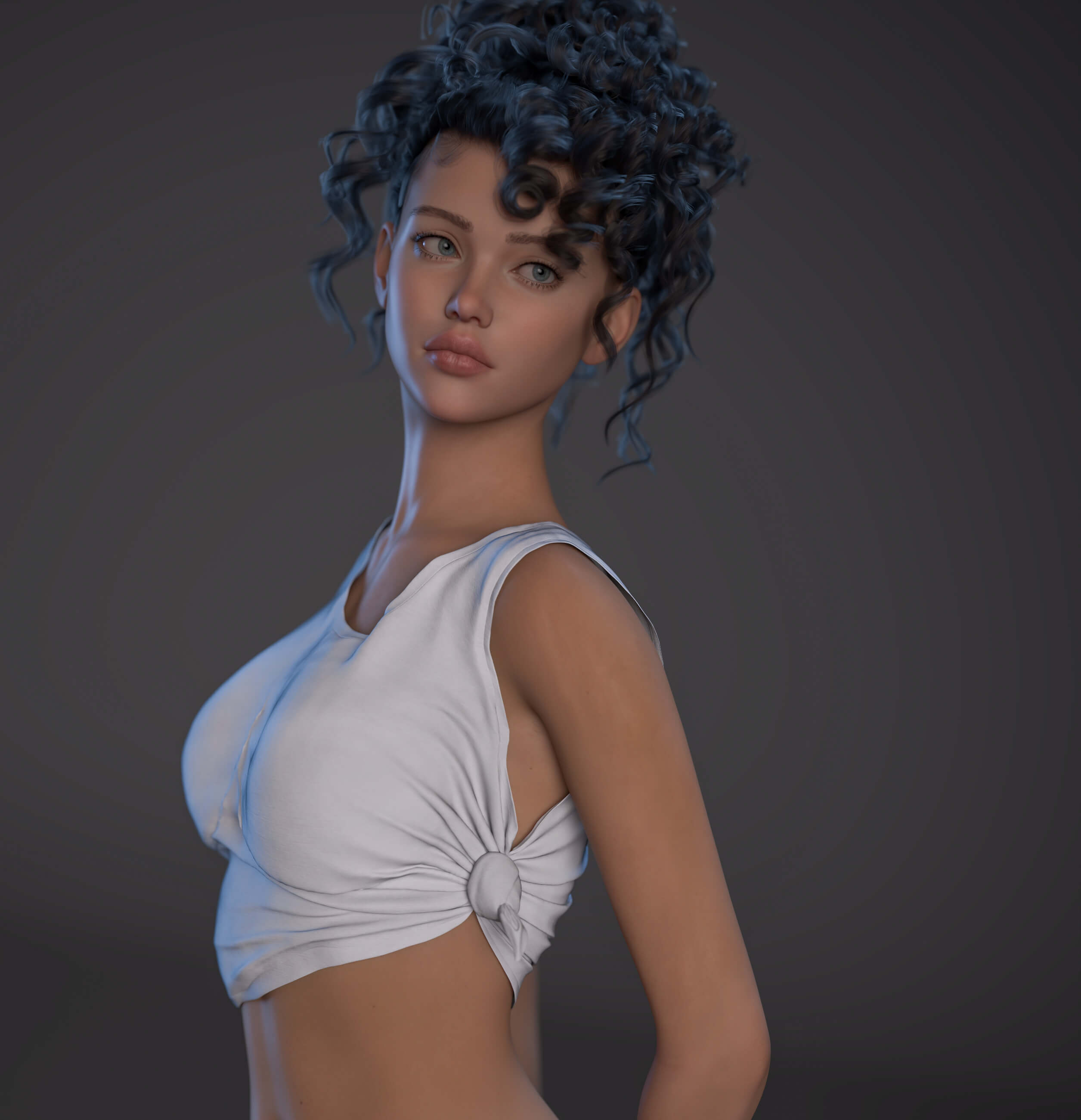 GD Knot Top Casual Style with a Twist 3D Render, Digital Artwork by giant dwarf