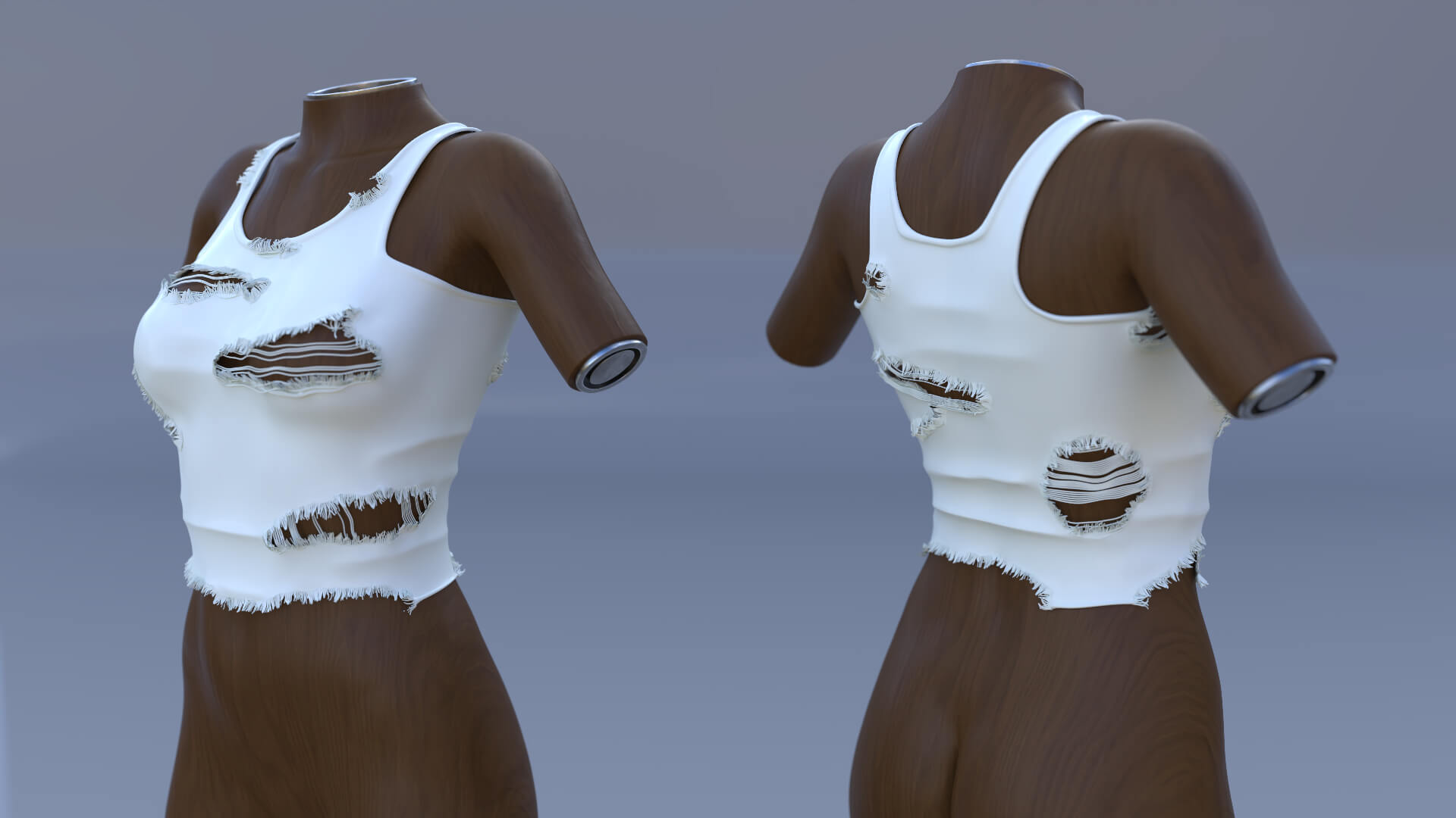 GD Ripped and Torn Tank Tops 5 Styles for G8FG8.1FG9 3D Render, Digital Artwork by giant dwarf