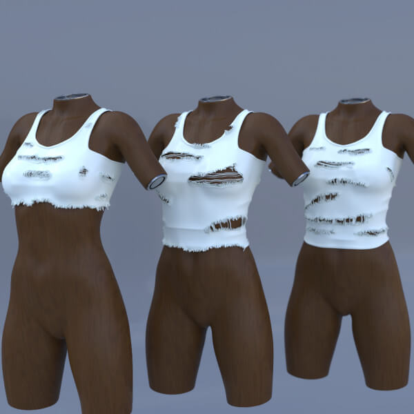 GD Ripped and Torn Tank Tops 5 Styles for G8F/G8.1F/G9