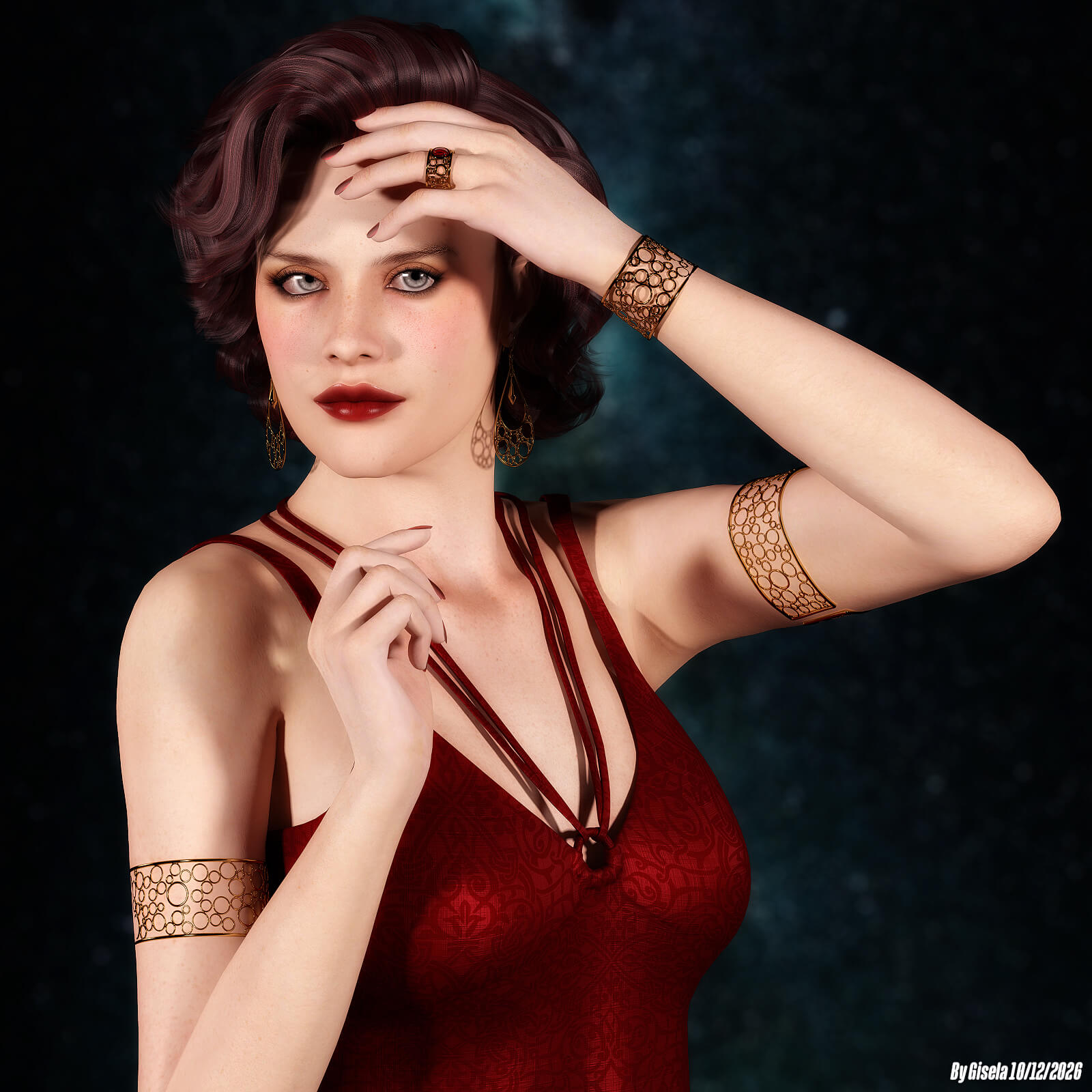 Hailey Portrait 3D Render, Digital Artwork by Gise