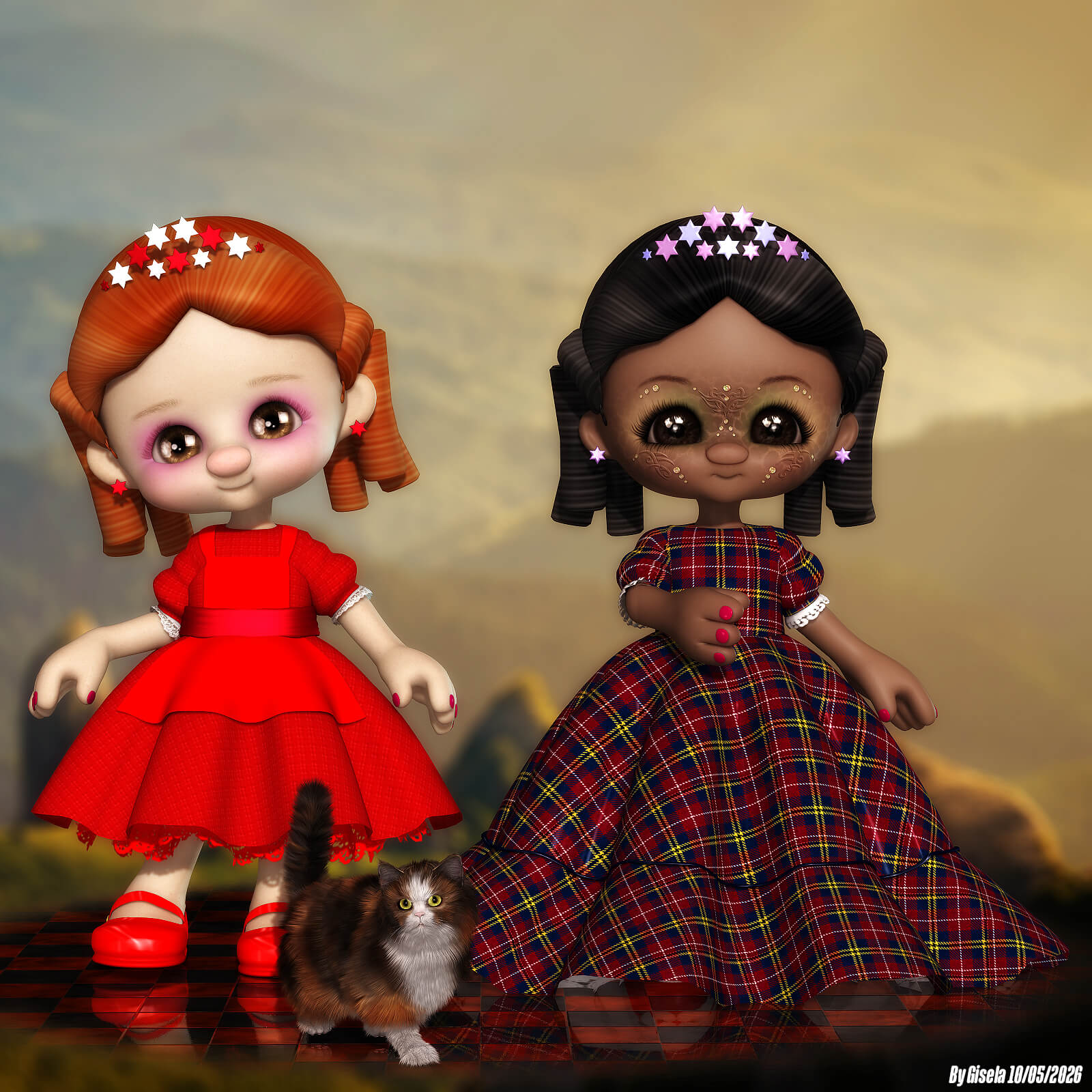 Party Princess 3D Render, Digital Artwork by Gise