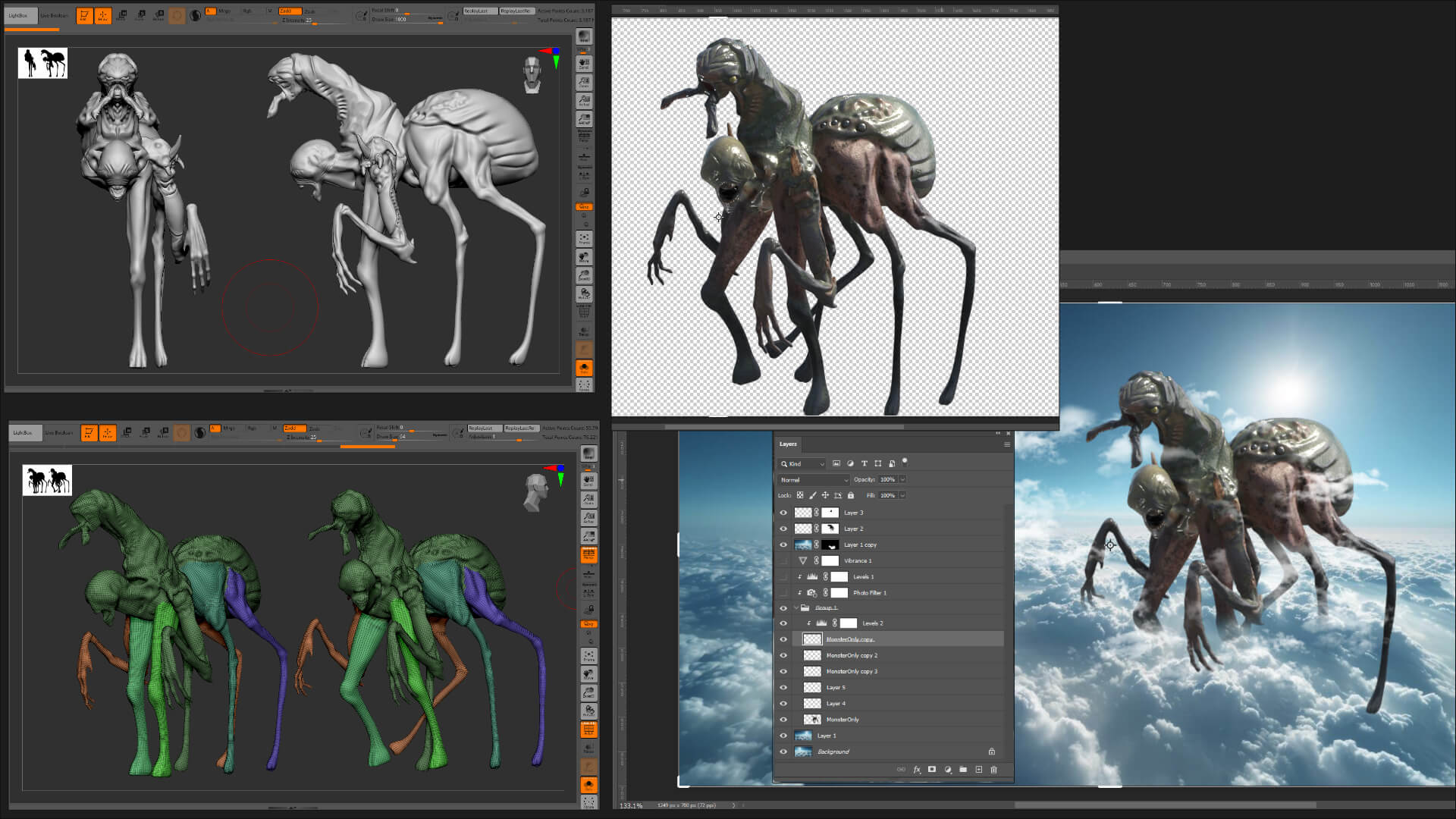 The Cloudwader 3D Render, Digital Artwork by Glendalough