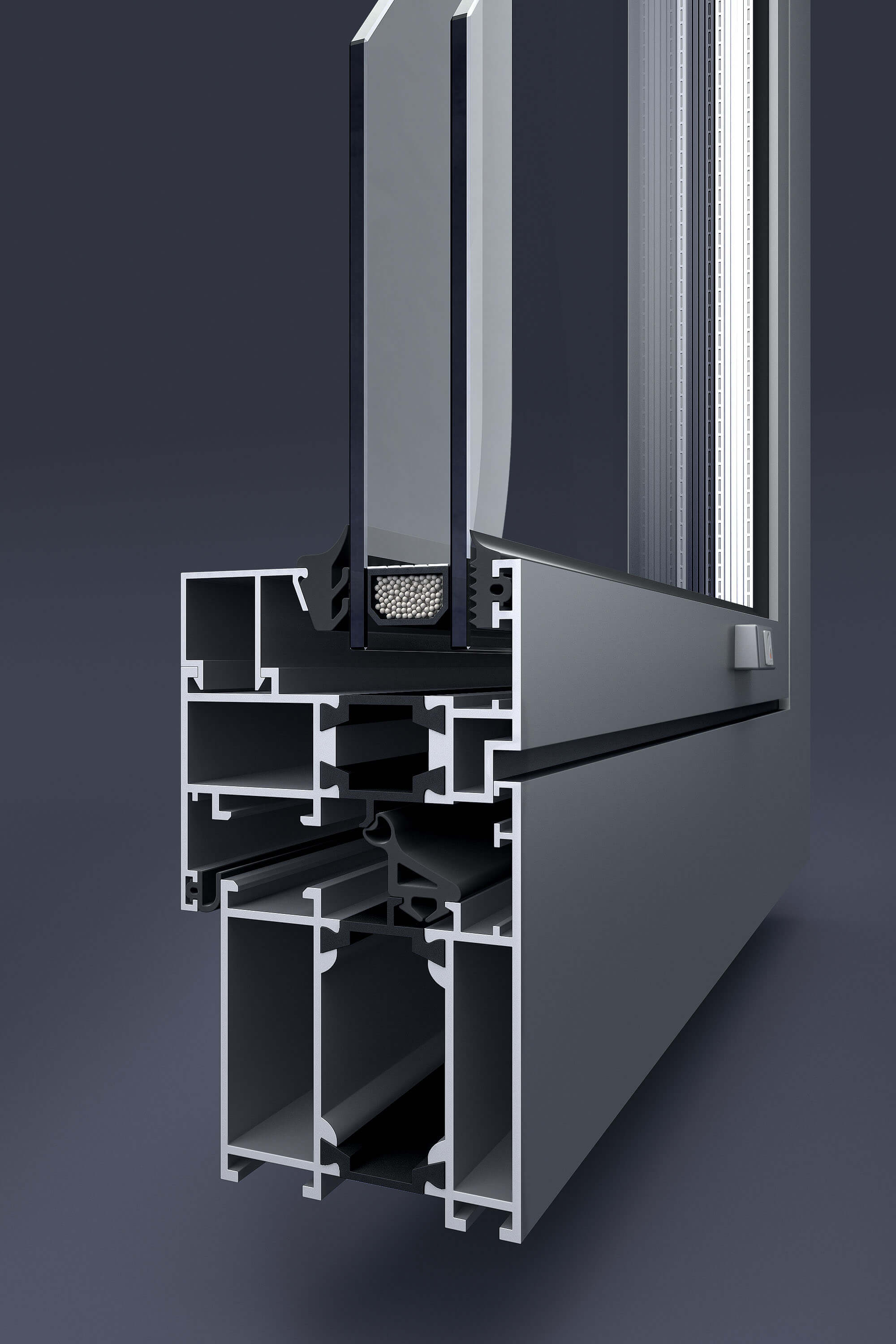 Aluprof Aluminum Window System  Technical 3D Product Visualization 3D Render, Digital Artwork by gmsvision