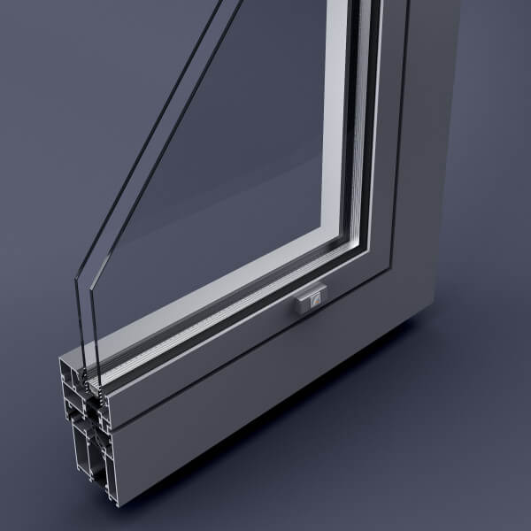 Aluprof Aluminum Window System Technical 3D Product Visualization
