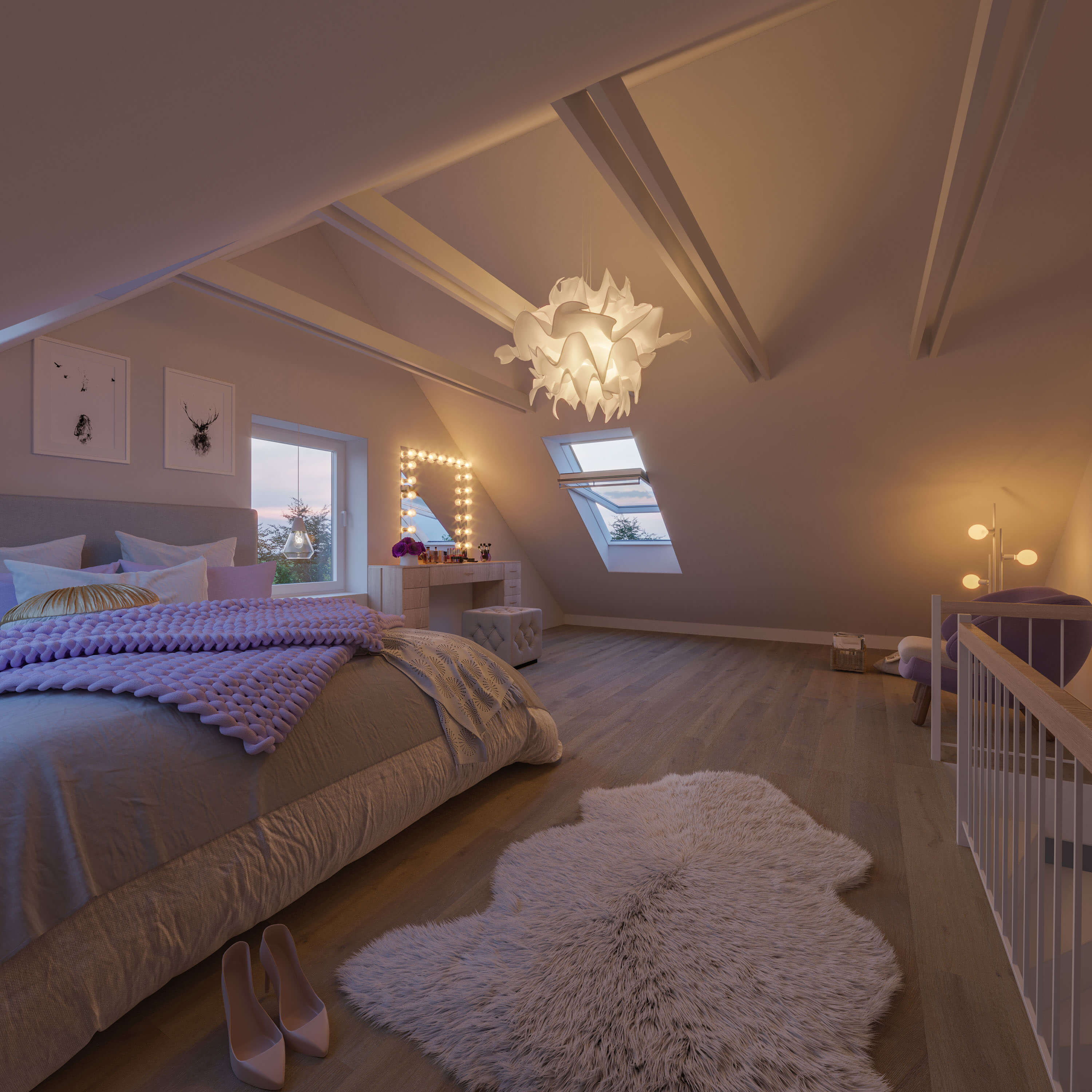 Am Heiddamm Bremen Modern Semi-Detached Houses Architectural Visualization 3D Render, Digital Artwork by gmsvision