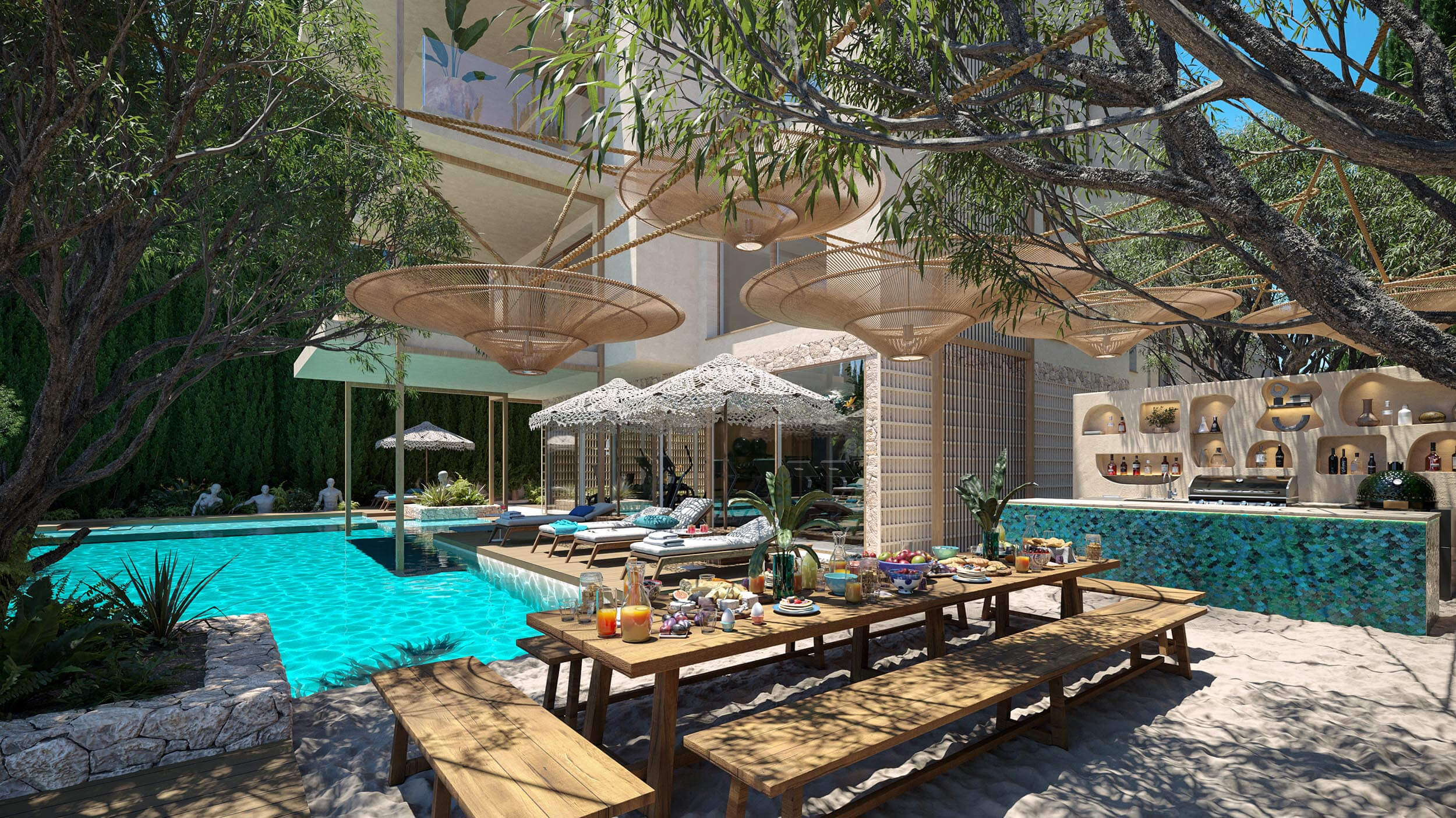 ATLANTIS Ibiza  Luxury Beachfront Residences 3D Visualization 3D Render, Digital Artwork by gmsvision