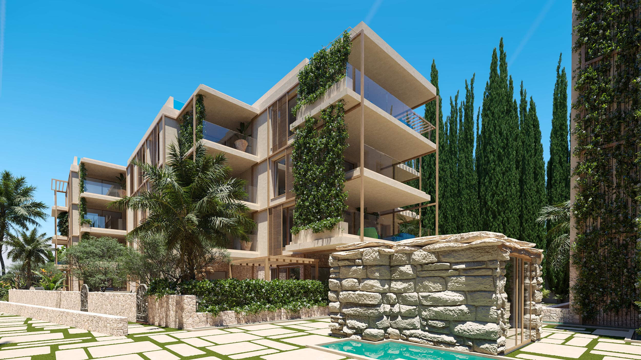 ATLANTIS Ibiza  Luxury Beachfront Residences 3D Visualization 3D Render, Digital Artwork by gmsvision