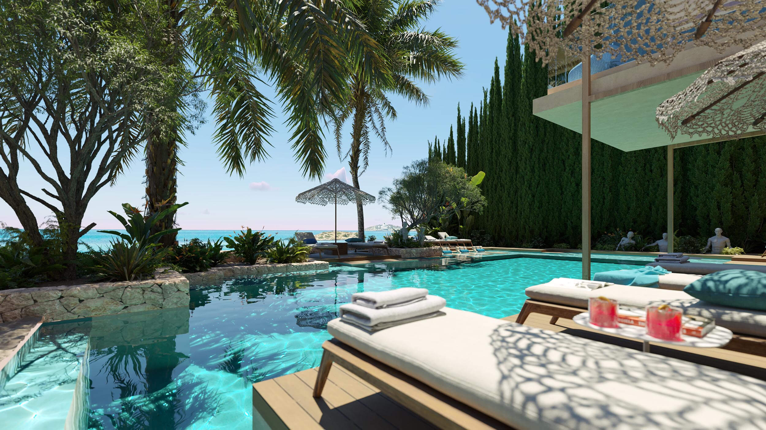 ATLANTIS Ibiza Luxury Beachfront Residences 3D Visualization 3D Render, Digital Artwork by gmsvision
