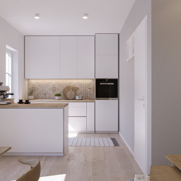 Baltic Sea Holiday Apartment  Scandinavian Maritime Interior Visualization
