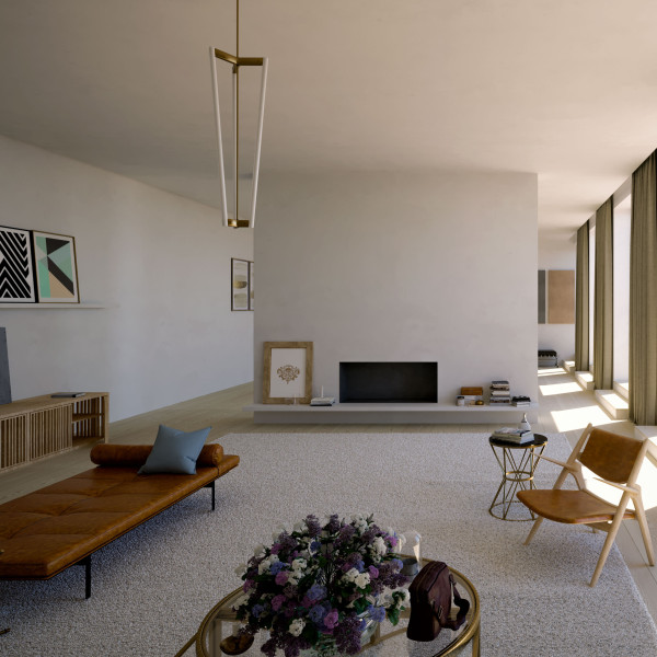 Berlin Penthouse  Day to Night Interior Lighting Study 3D Light Simulation