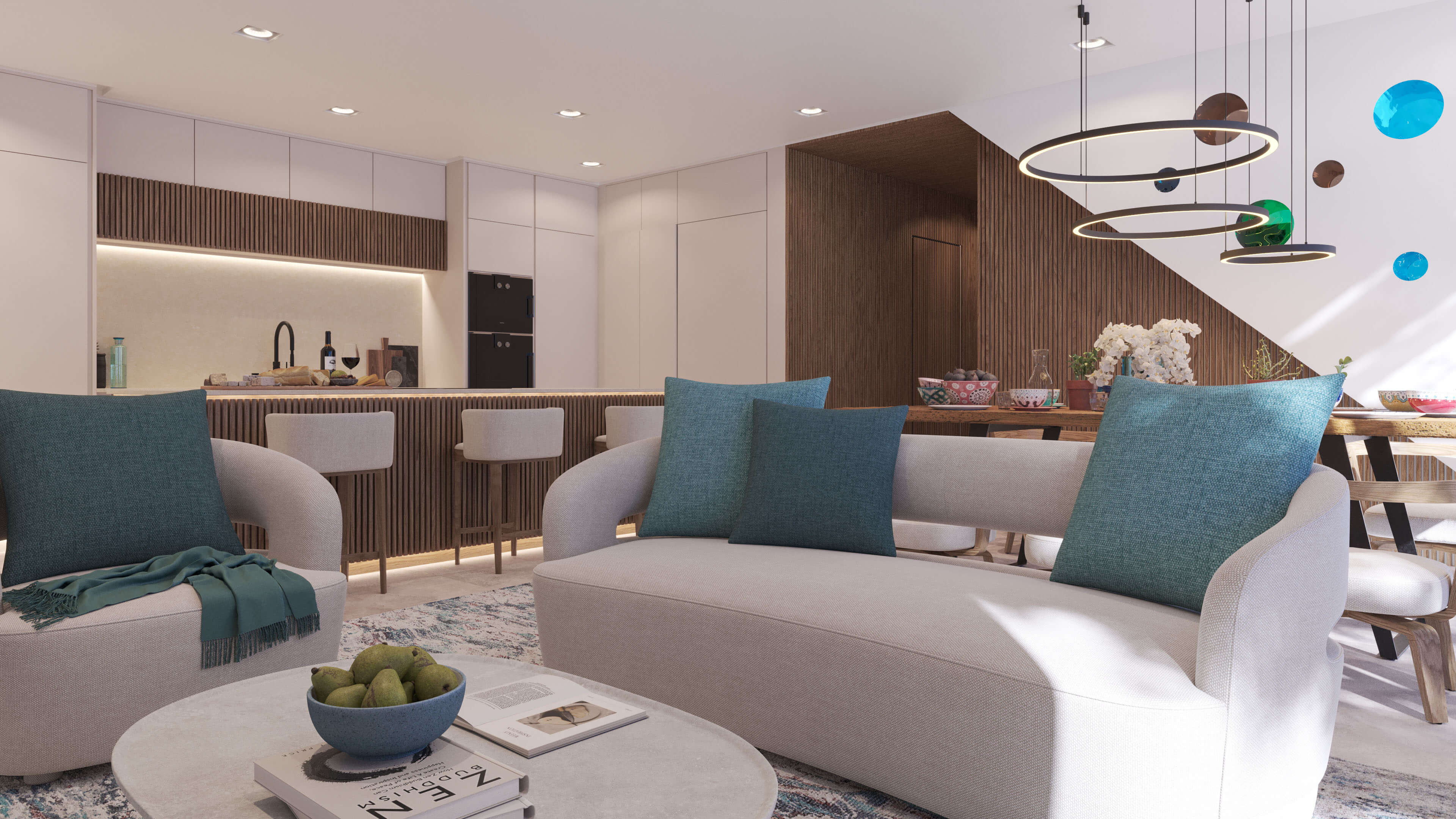 Blue Elements Port dAndratx Luxury Residences on Mallorca 3D Visualization 3D Render, Digital Artwork by gmsvision