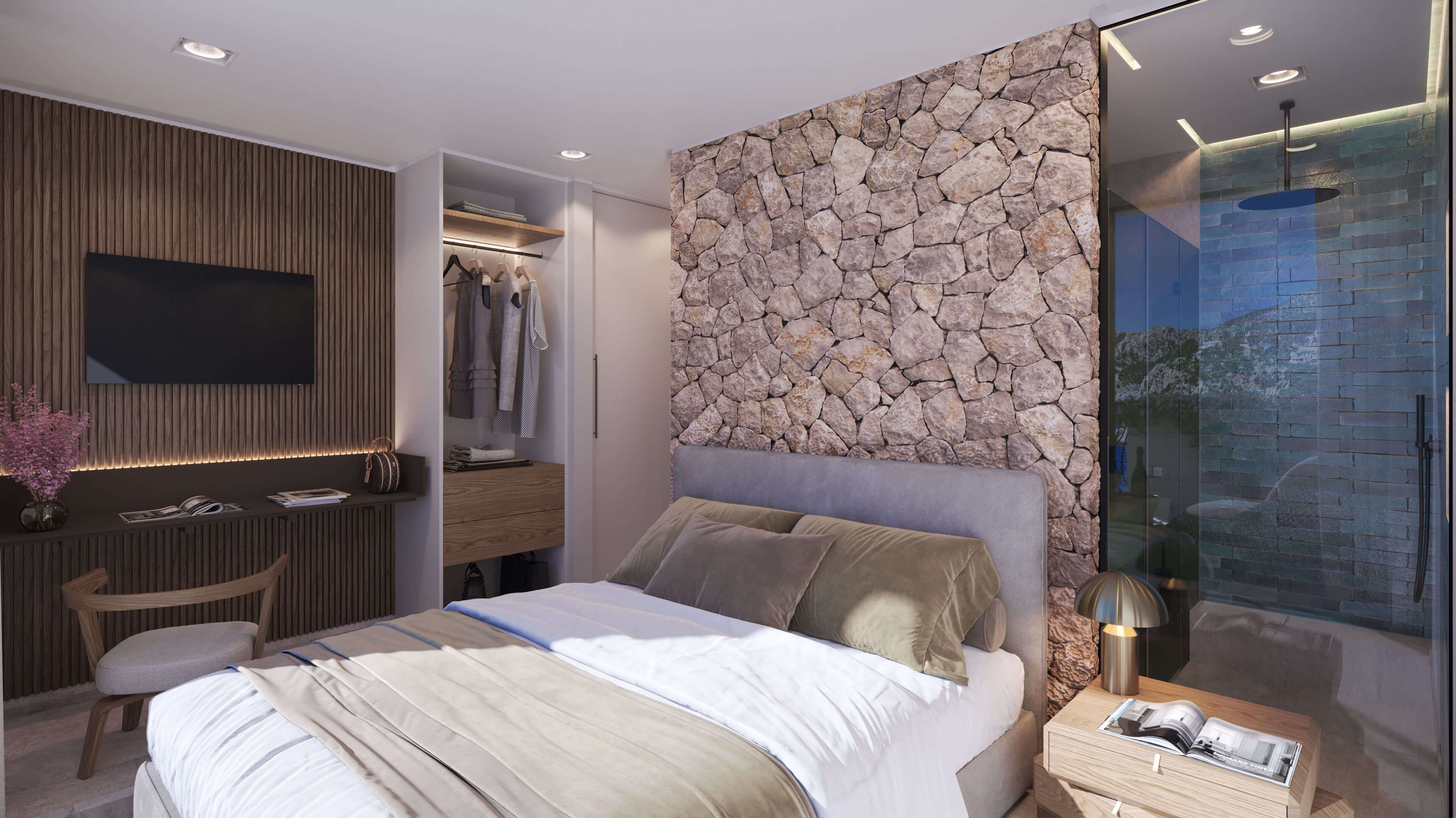 Blue Elements Port dAndratx Luxury Residences on Mallorca 3D Visualization 3D Render, Digital Artwork by gmsvision