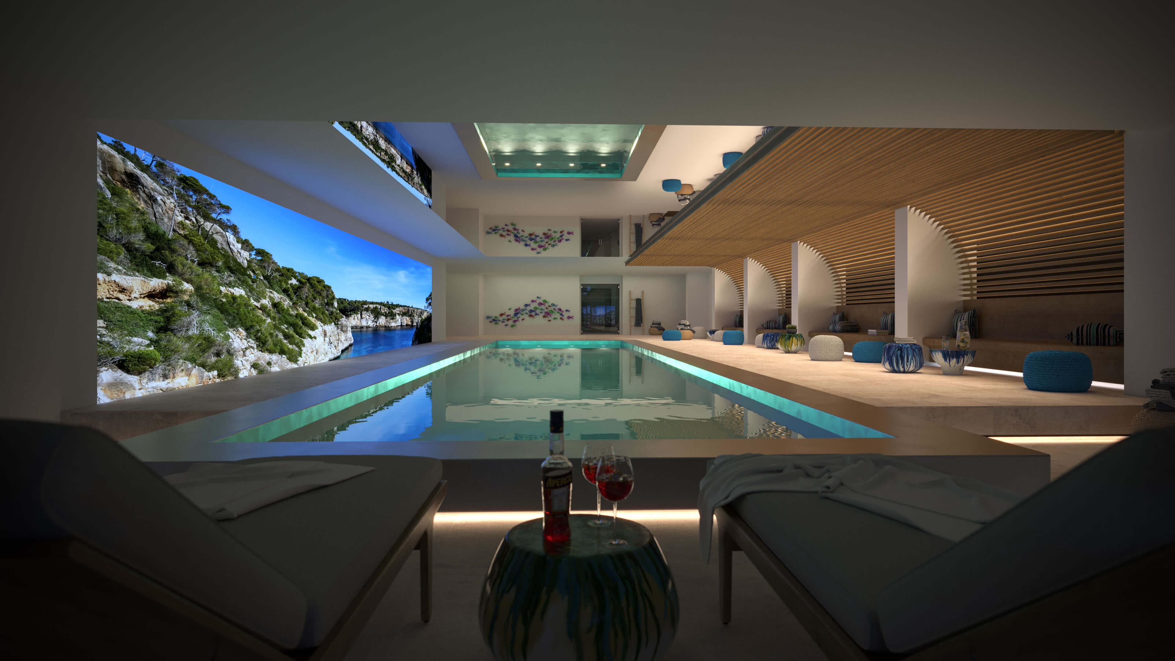 Blue Elements Port dAndratx  Luxury Residences on Mallorca 3D Visualization 3D Render, Digital Artwork by gmsvision