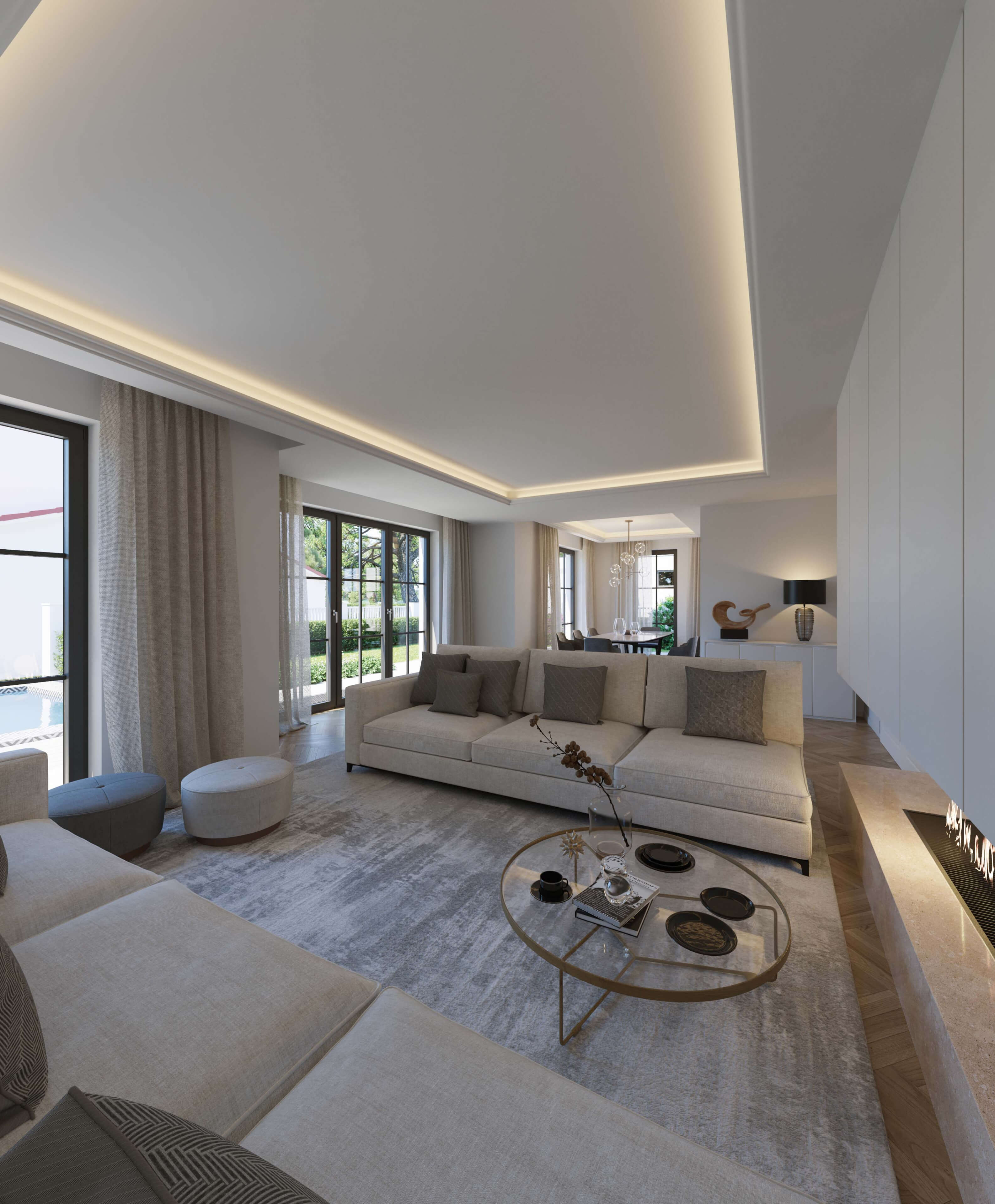 City Villa Konitzer Strae Berlin Garden & Pool Photorealistic Rendering 3D Render, Digital Artwork by gmsvision