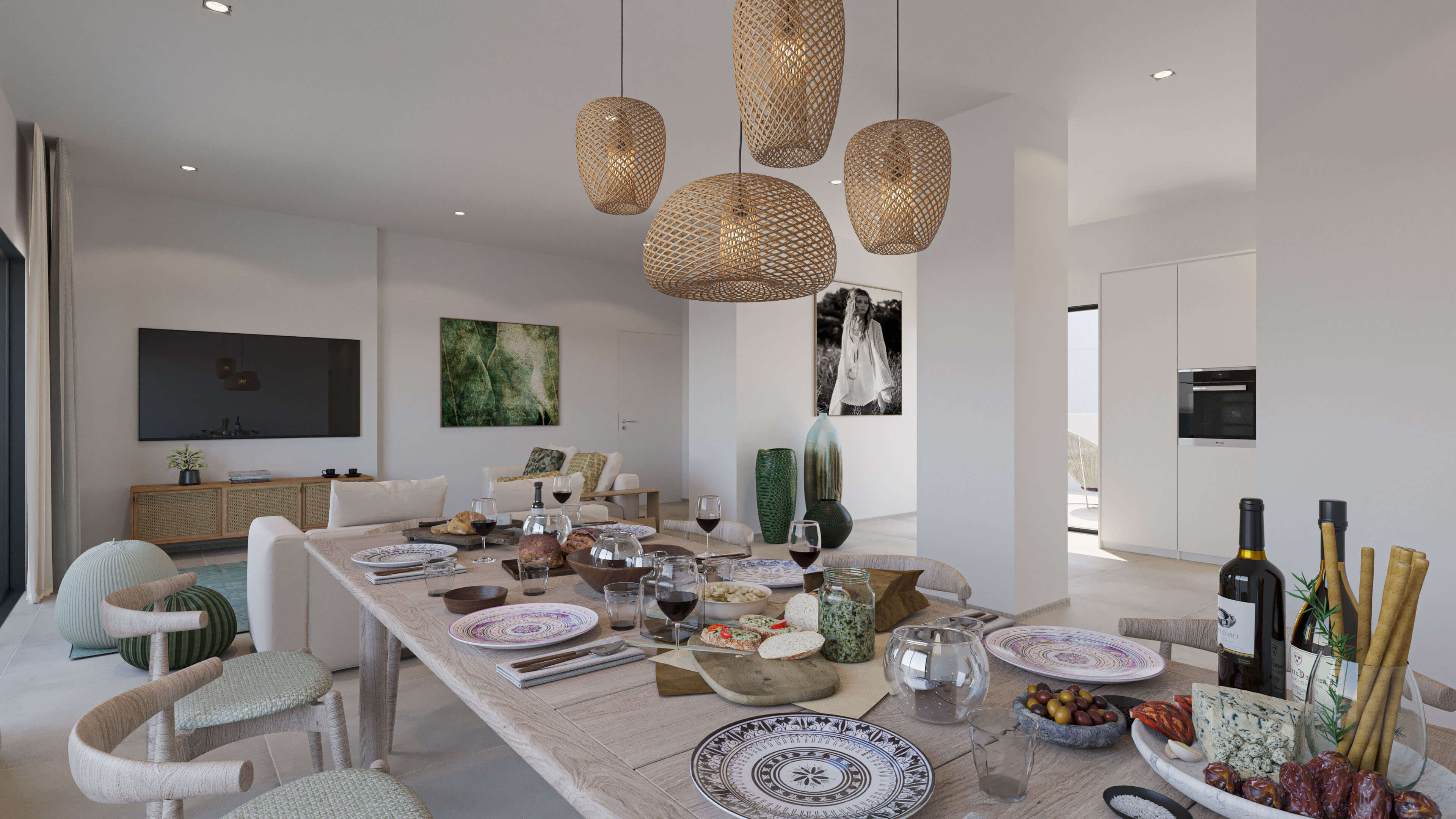CREO Ibiza Four Elements Residential Complex Architectural Visualization 3D Render, Digital Artwork by gmsvision