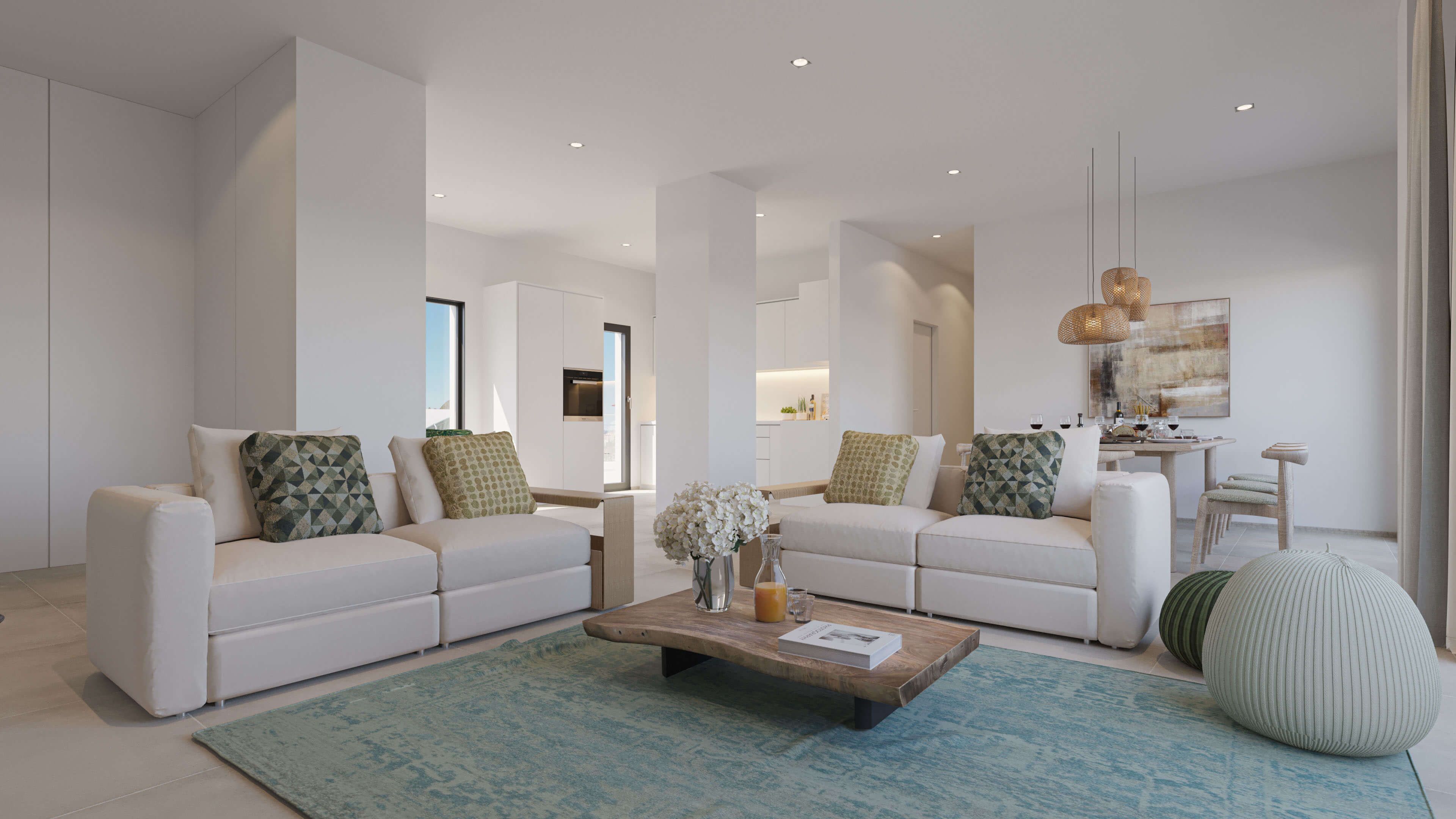 CREO Ibiza Four Elements Residential Complex Architectural Visualization 3D Render, Digital Artwork by gmsvision
