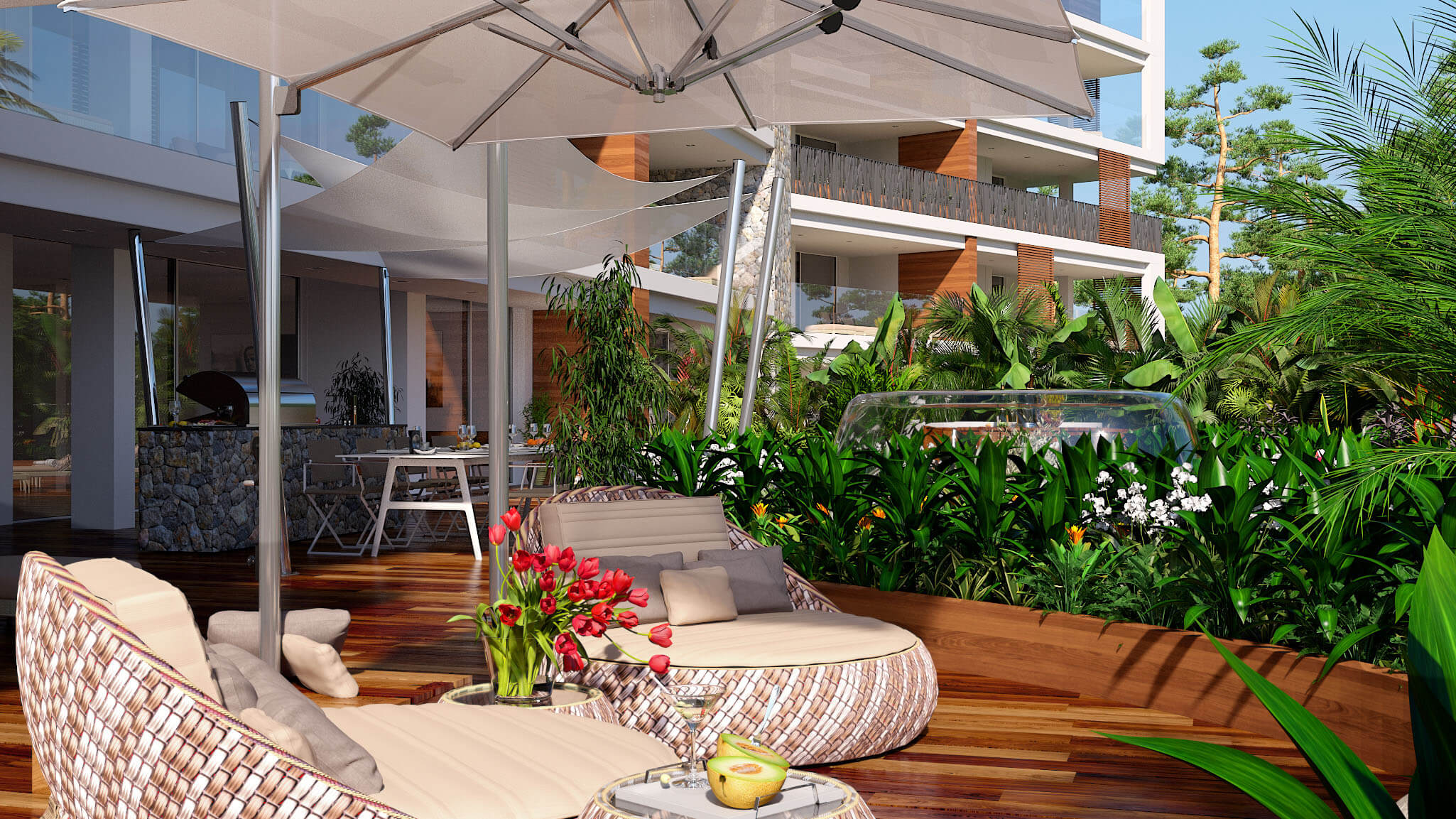 Elements Portals Nous Mallorca Modern Luxury Residences 3D Rendering 3D Render, Digital Artwork by gmsvision
