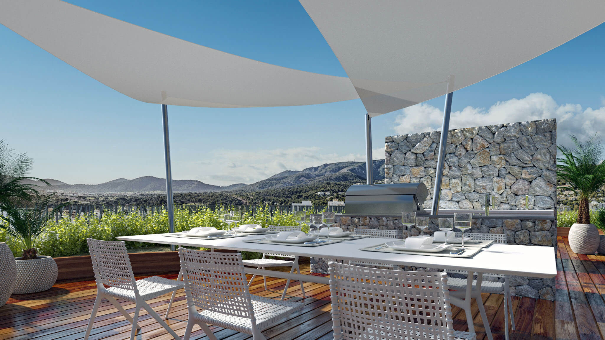 Elements Portals Nous Mallorca Modern Luxury Residences 3D Rendering 3D Render, Digital Artwork by gmsvision